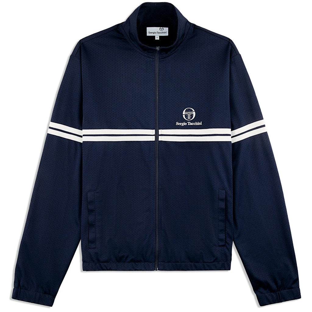 Sergio Tacchini Arturo Mesh Track Jacket - Maritime Blue/Quiet Gray