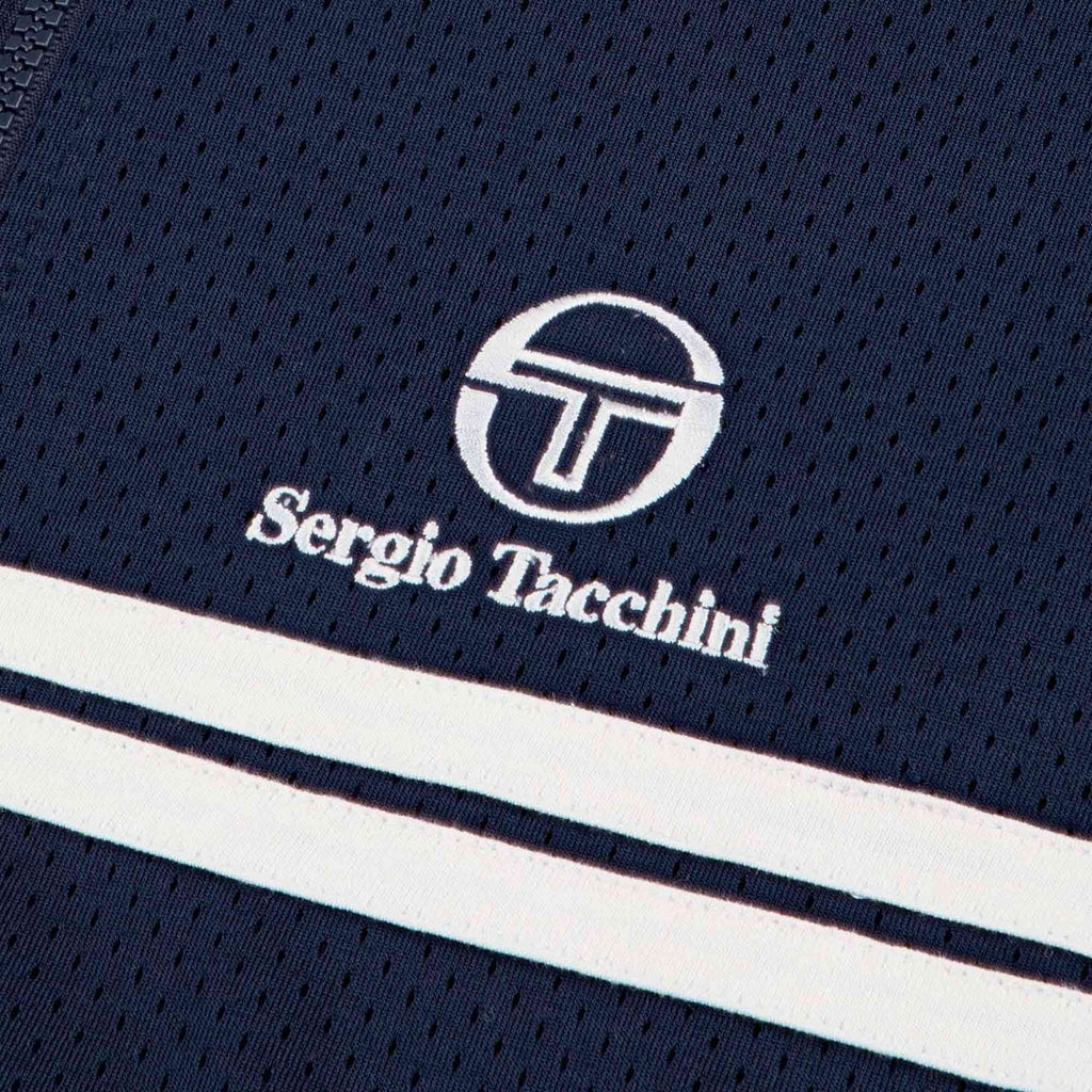Sergio Tacchini Arturo Mesh Track Jacket - Maritime Blue/Quiet Gray
