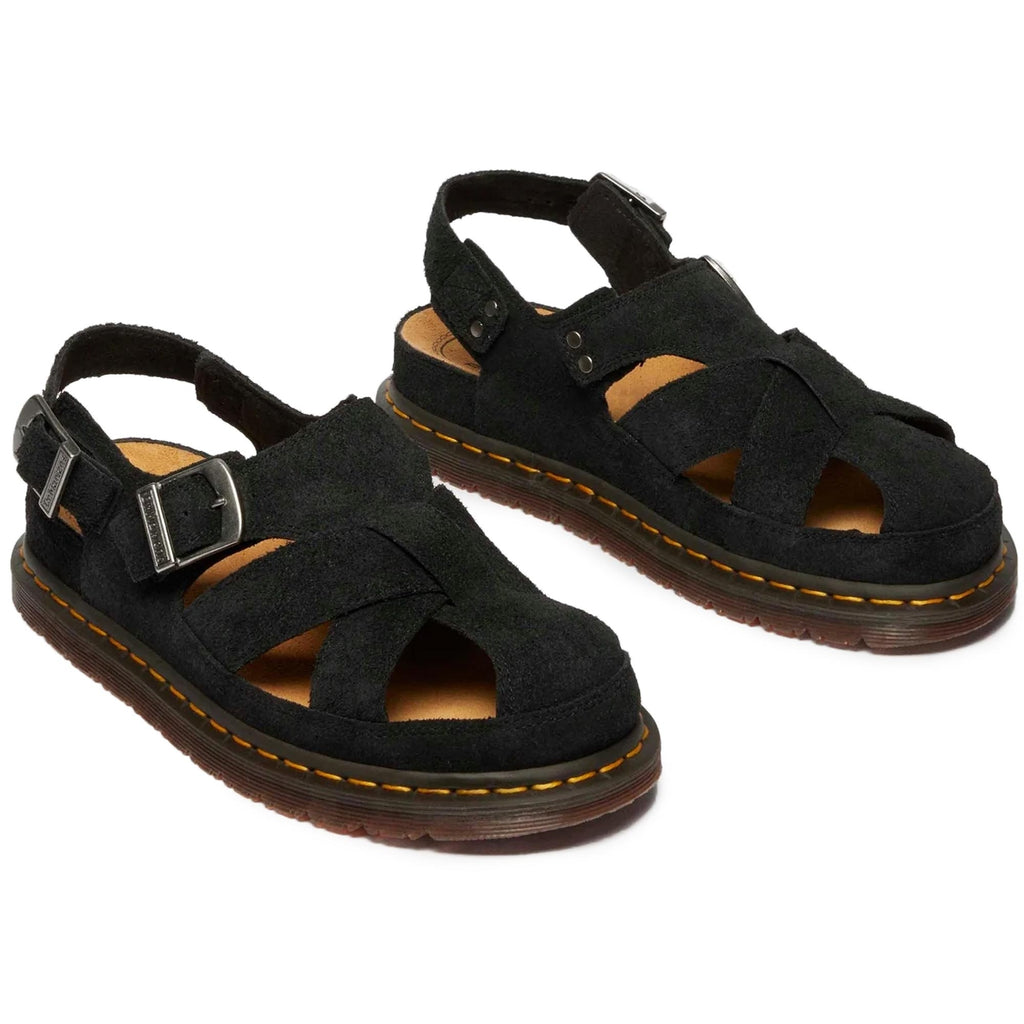 Dr. Martens Archive Fisherman Suede Sandals - Black