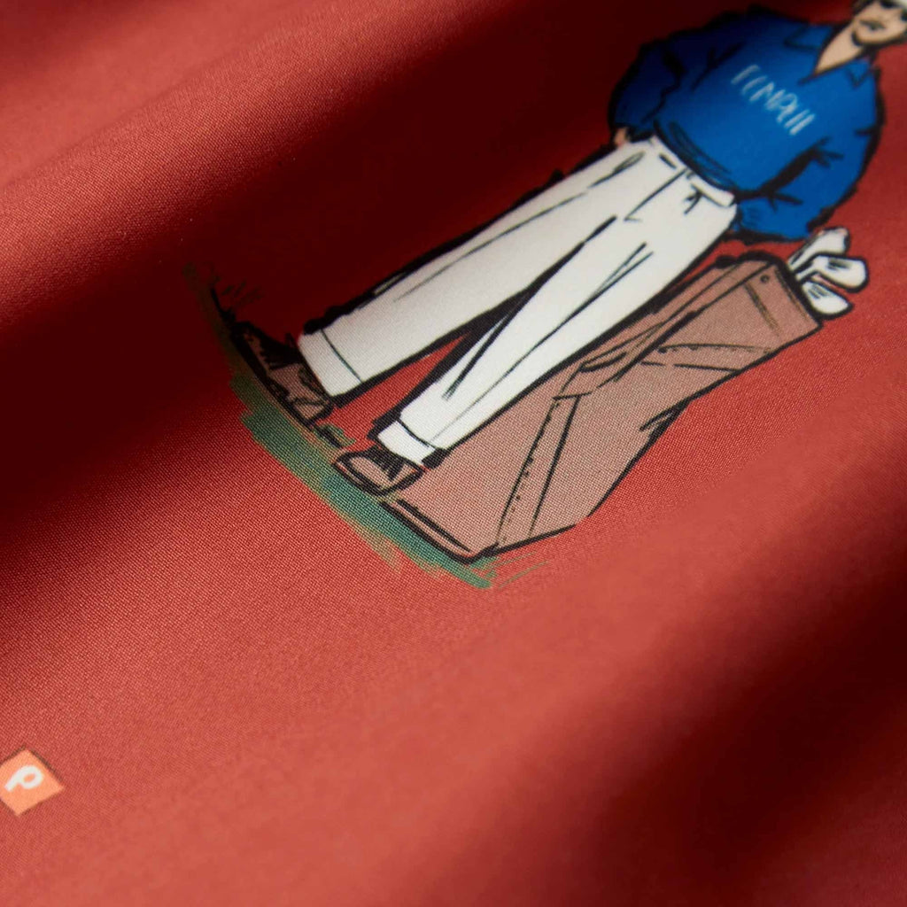 Pompeii Golf Swim Trunks - Ruby