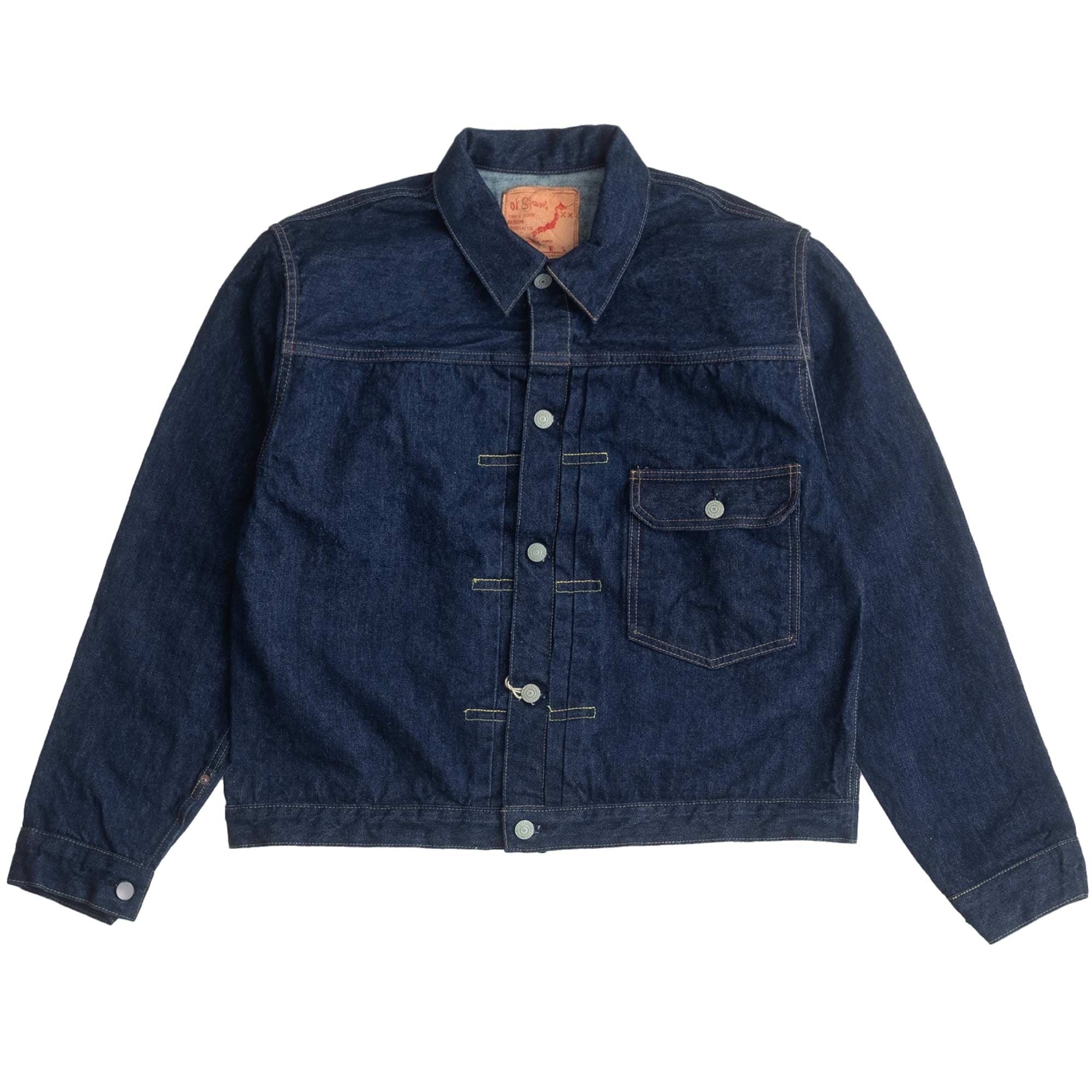 OrSlow Type 1 Pleated Front 40's Denim Jacket -03-6011-81 – Dandy