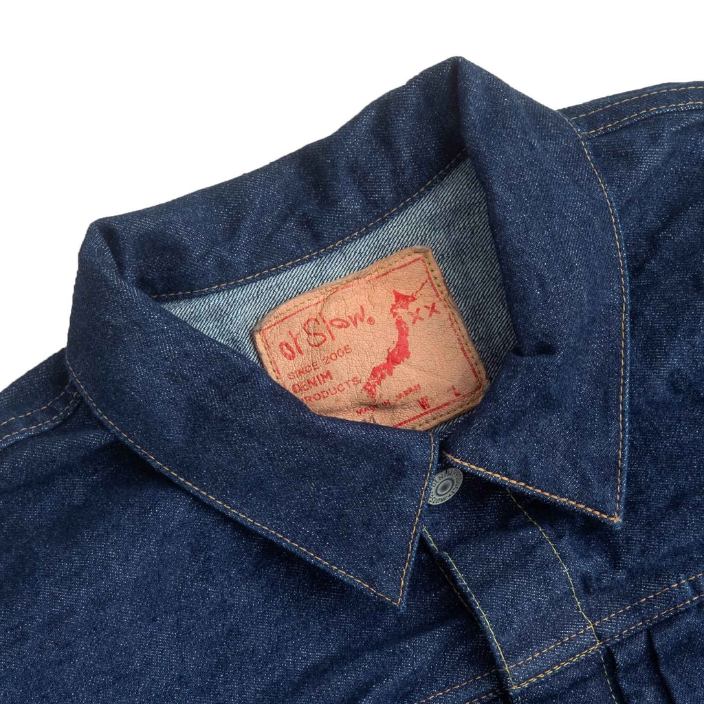 OrSlow Type 1 Pleated Front 40's Denim Jacket - One Wash
