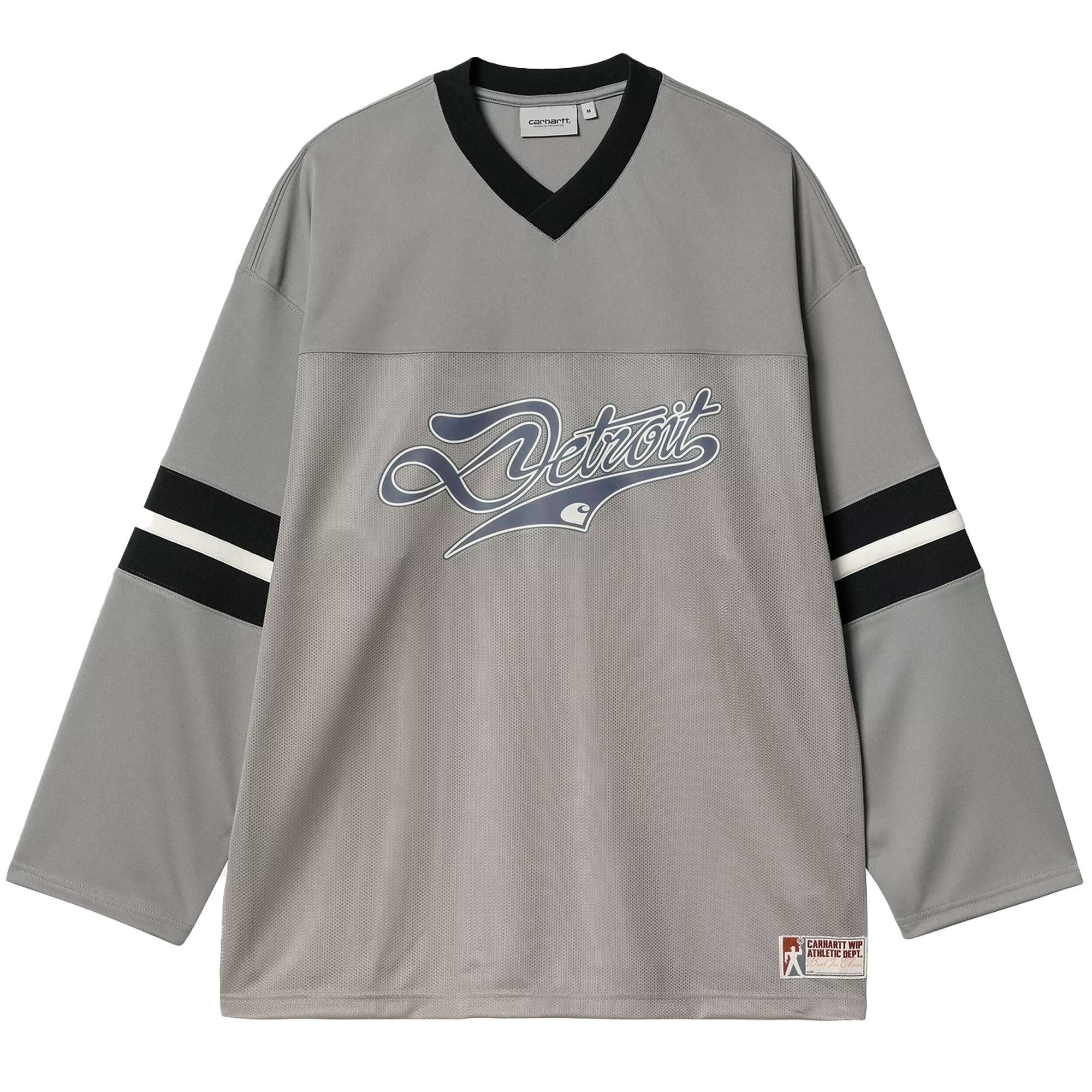 Carhartt WIP Long Sleeve Detroit Mesh T-Shirt - Black/Wax