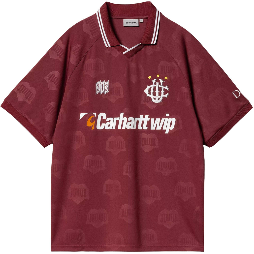 Carhartt WIP Short Sleeve Hartt's Football T-Shirt - Jacquard/Mulberry