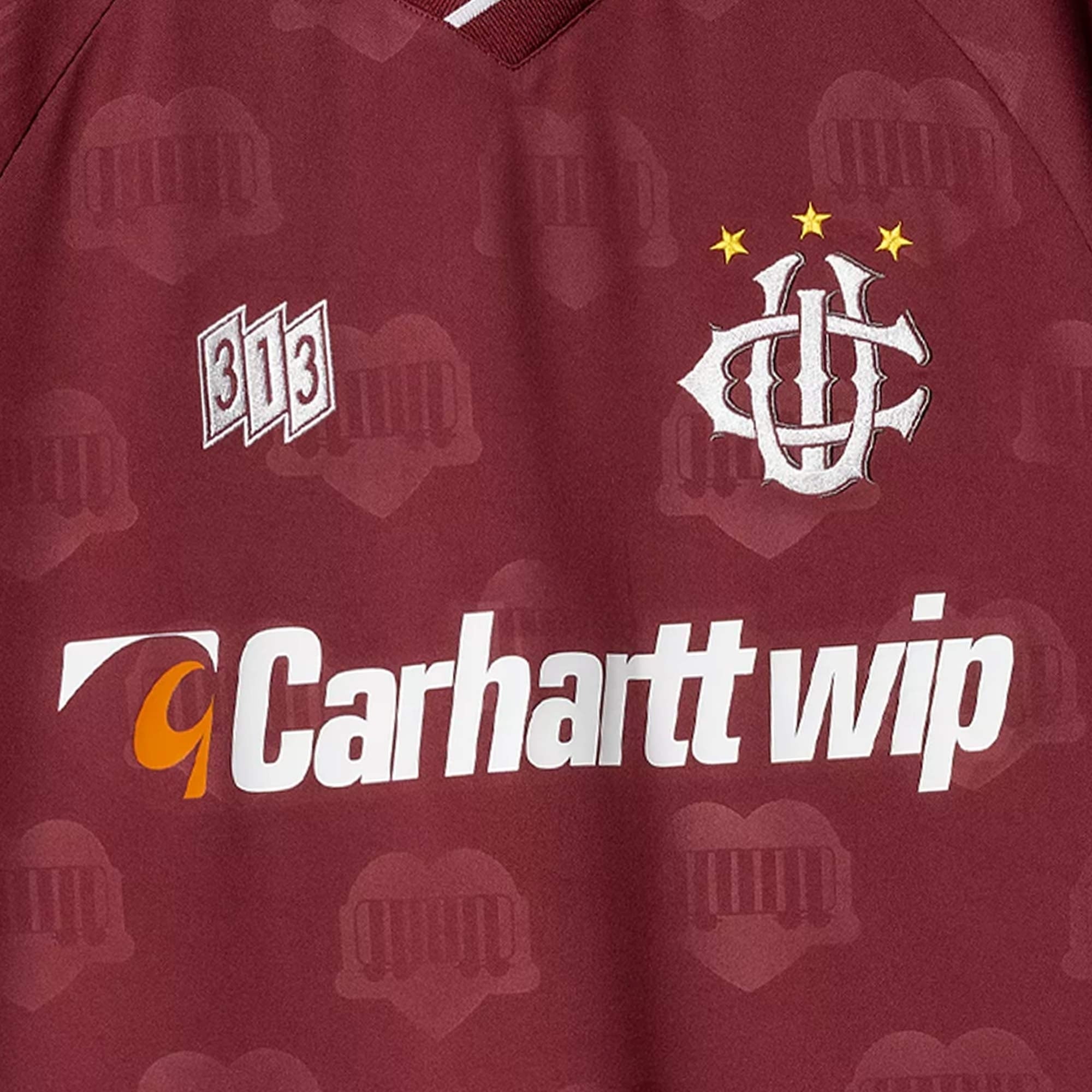 Carhartt WIP Short Sleeve Hartt's Football T-Shirt - Jacquard/Mulberry