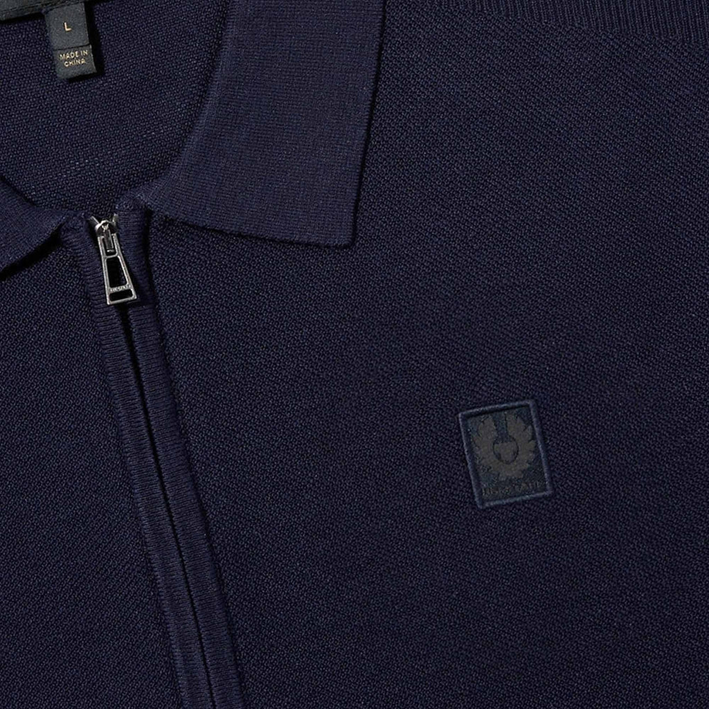 Belstaff Drift Knitted Polo Shirt - Dark Ink