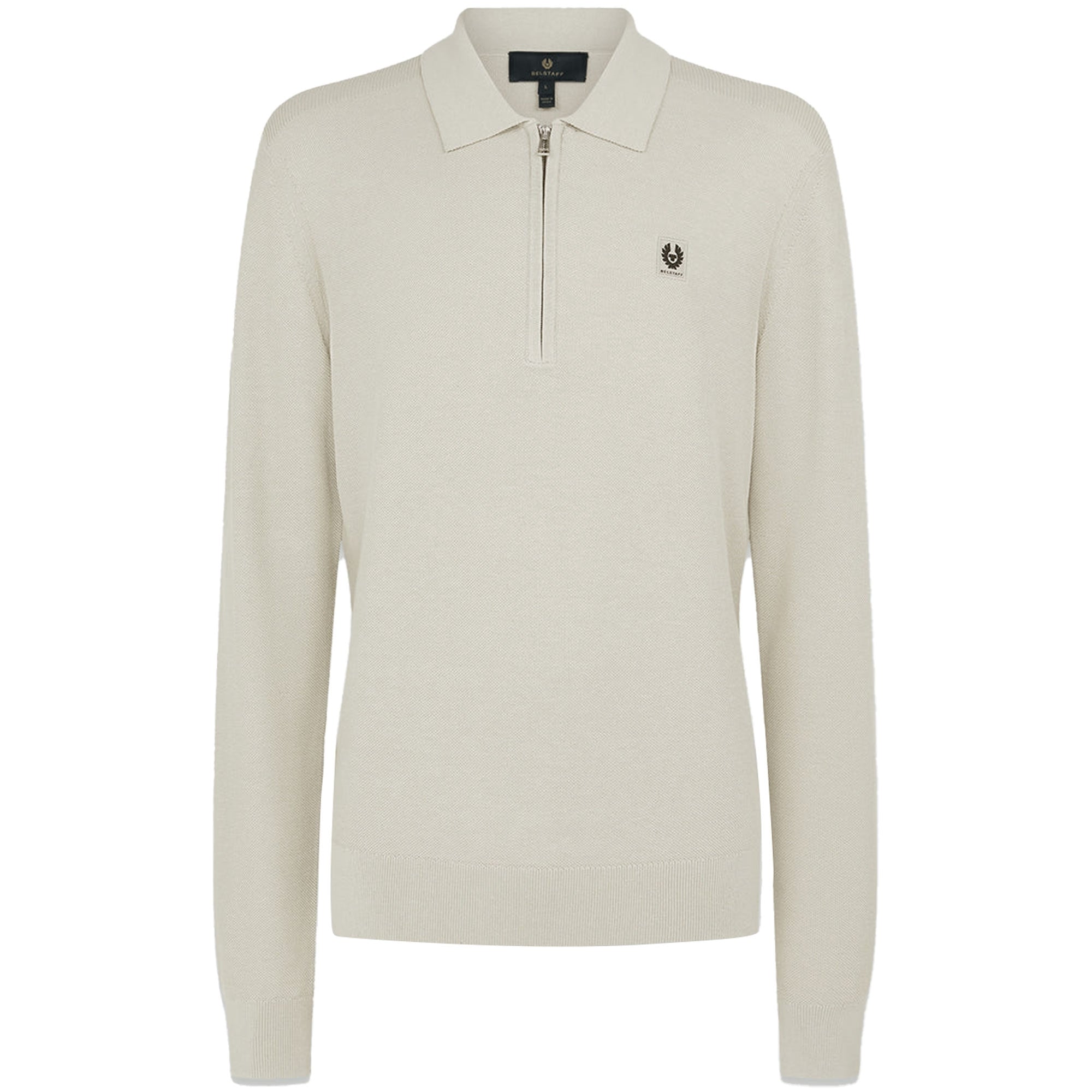 Belstaff Drift Knitted Polo Shirt - Stone Beige