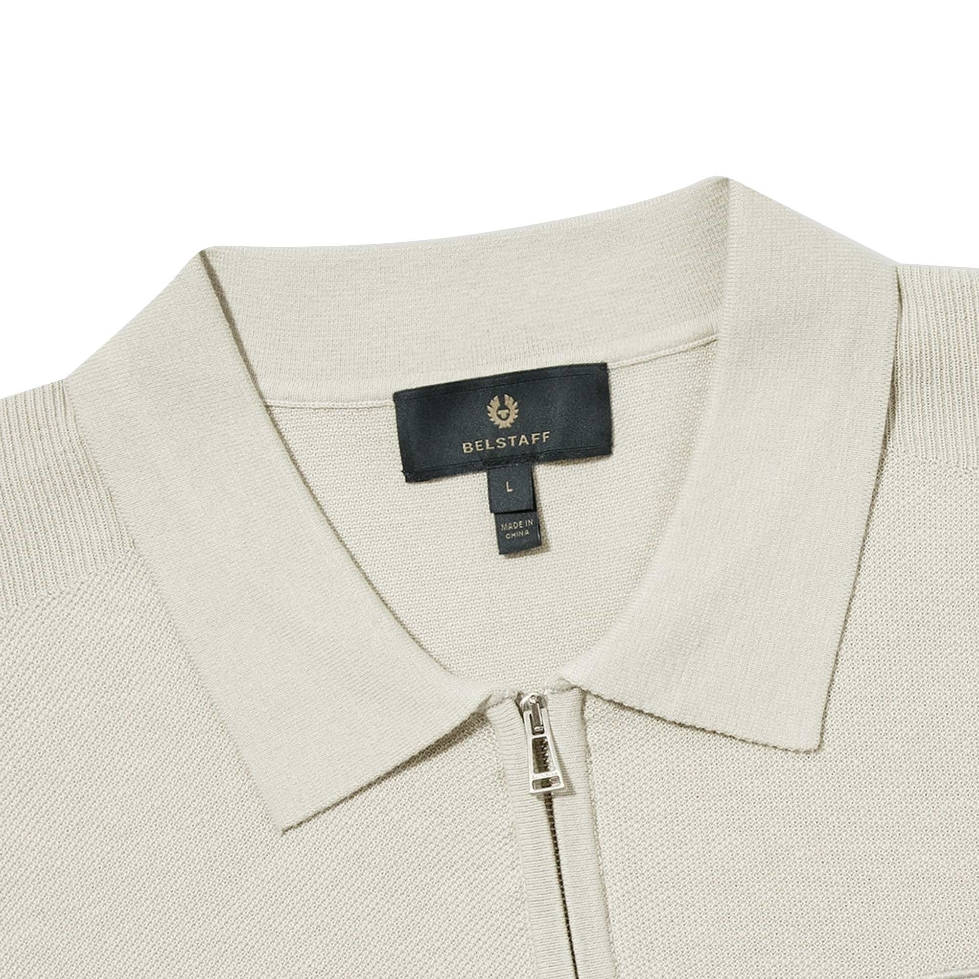 Belstaff Drift Knitted Polo Shirt - Stone Beige