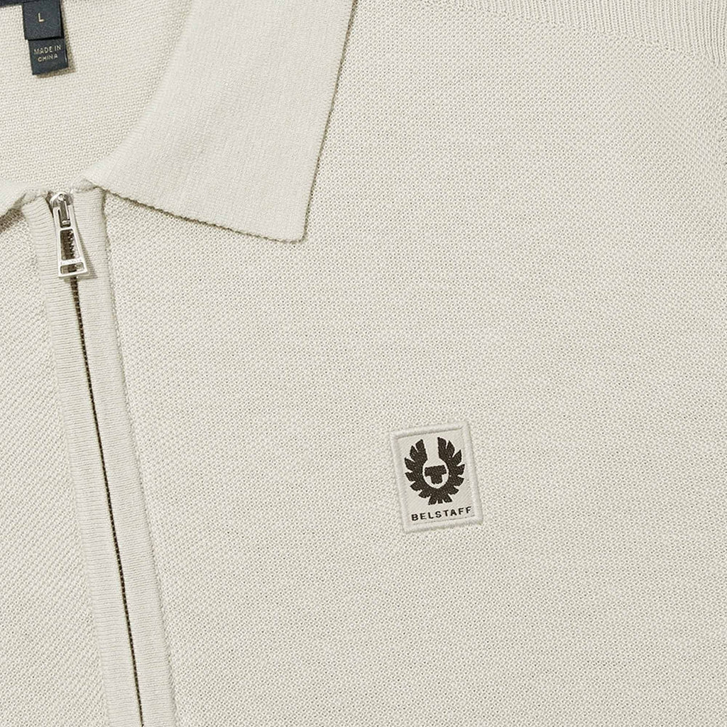 Belstaff Drift Knitted Polo Shirt - Stone Beige
