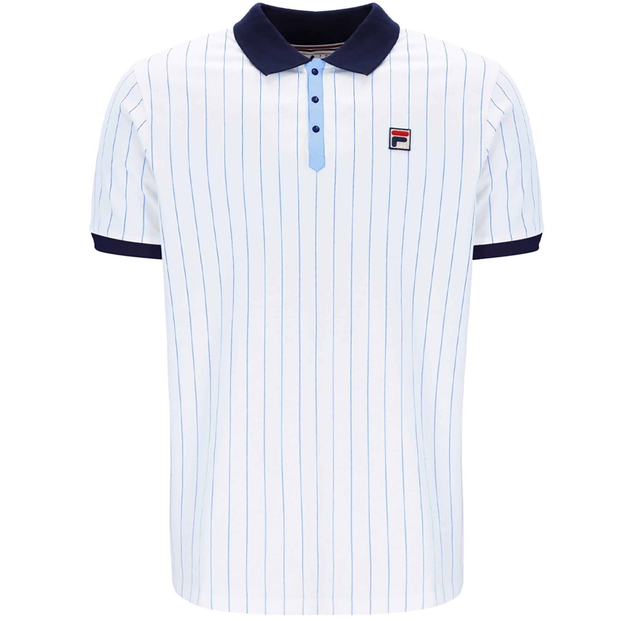 Fila Vintage BB1 Polo Shirt - White/Navy