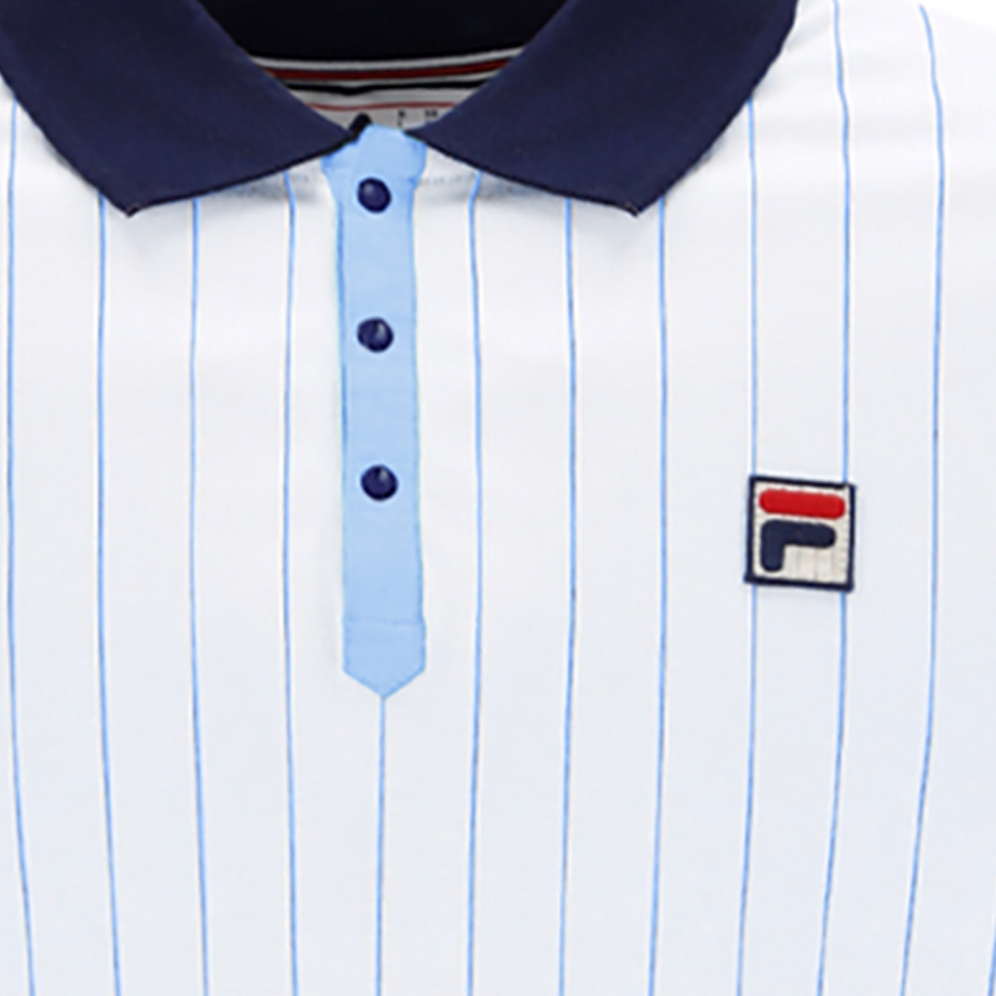 Fila Vintage BB1 Polo Shirt - White/Navy