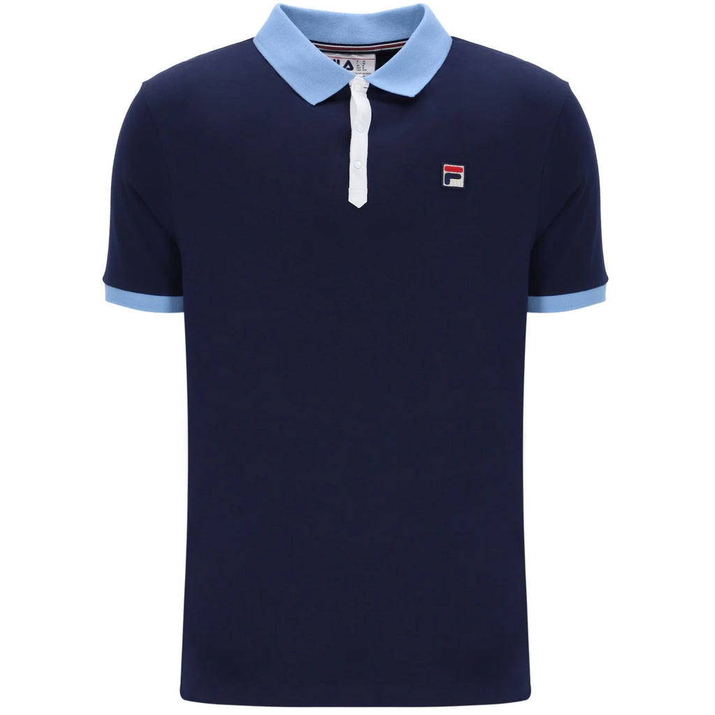 Fila Vintage Panatta 2 Short Sleeve Polo Shirt - Fila Navy