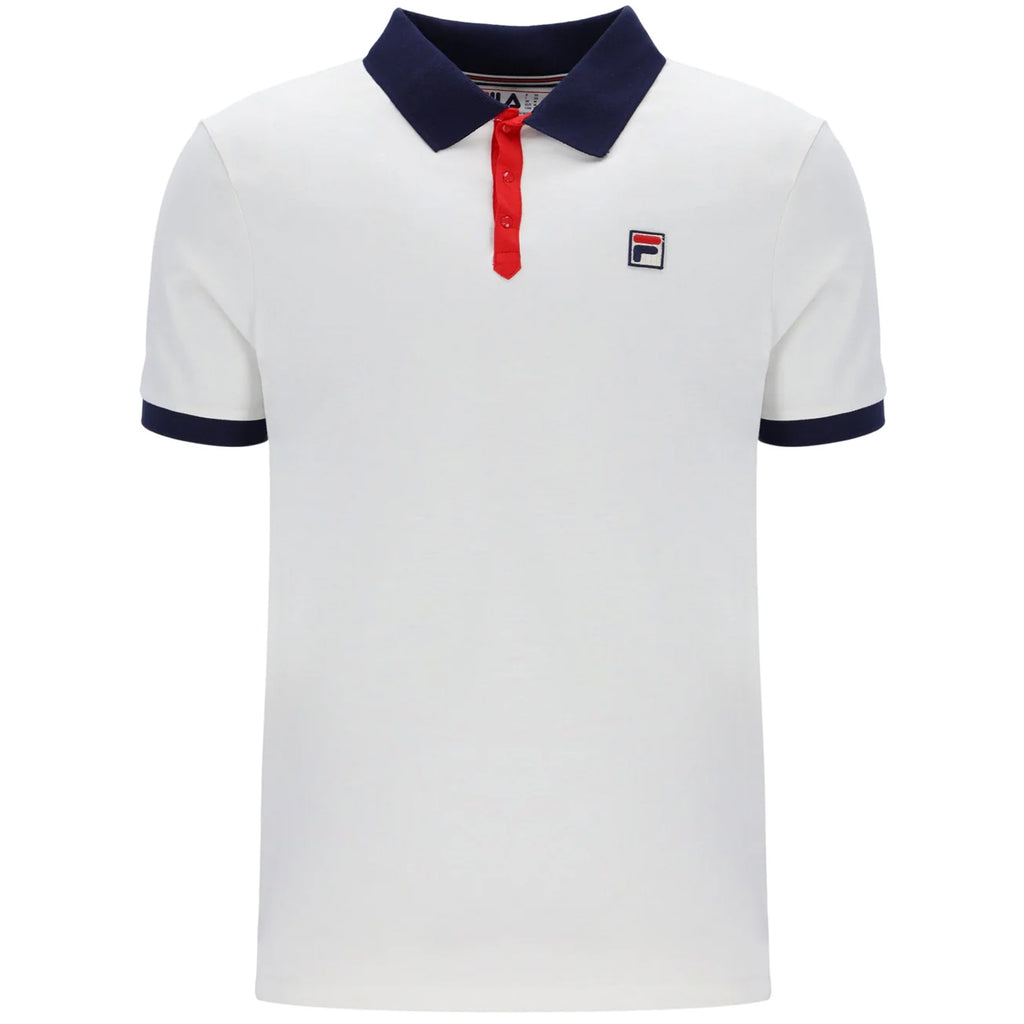 Fila Vintage Panatta 2 Short Sleeve Polo Shirt - Gardenia