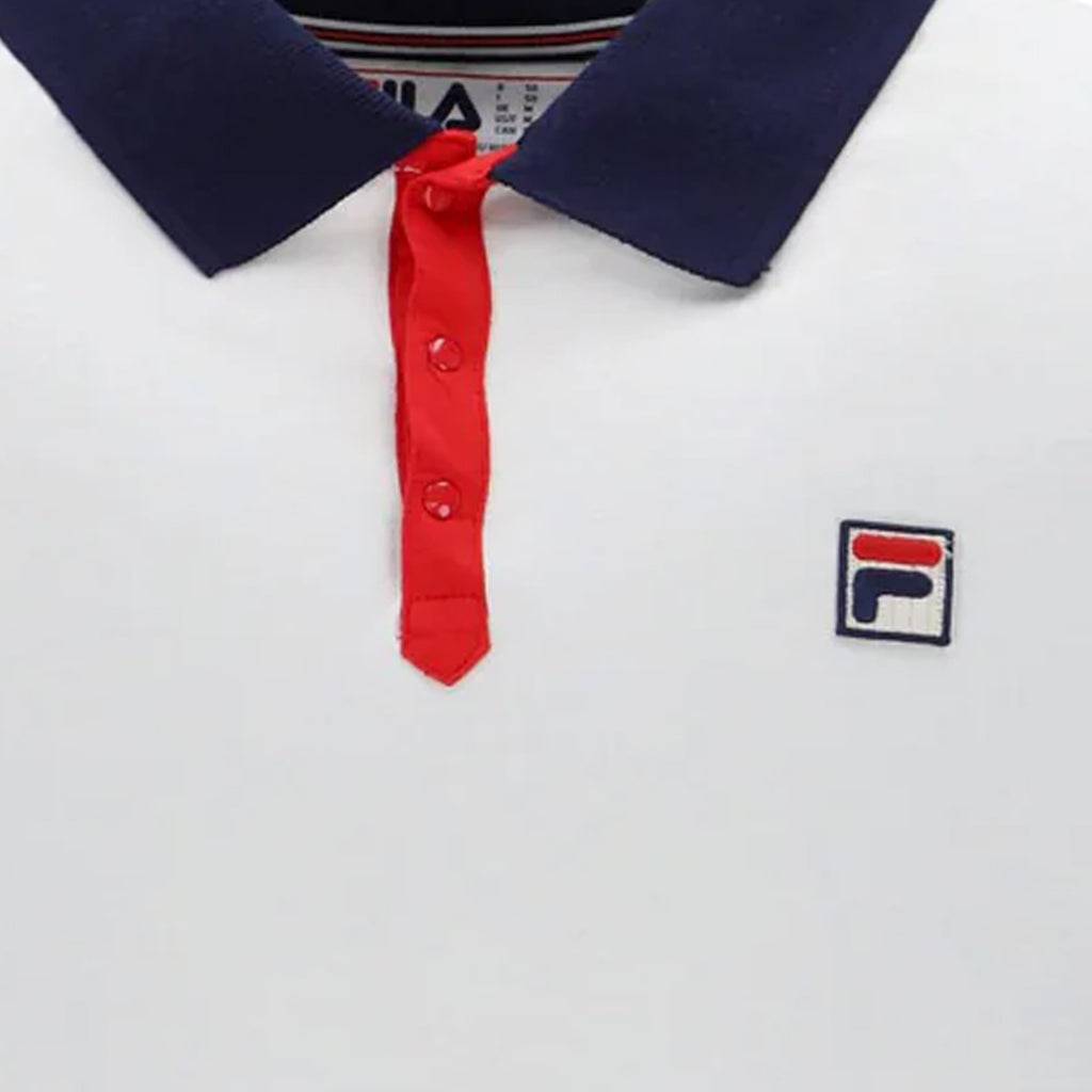 Fila Vintage Panatta 2 Short Sleeve Polo Shirt - Gardenia