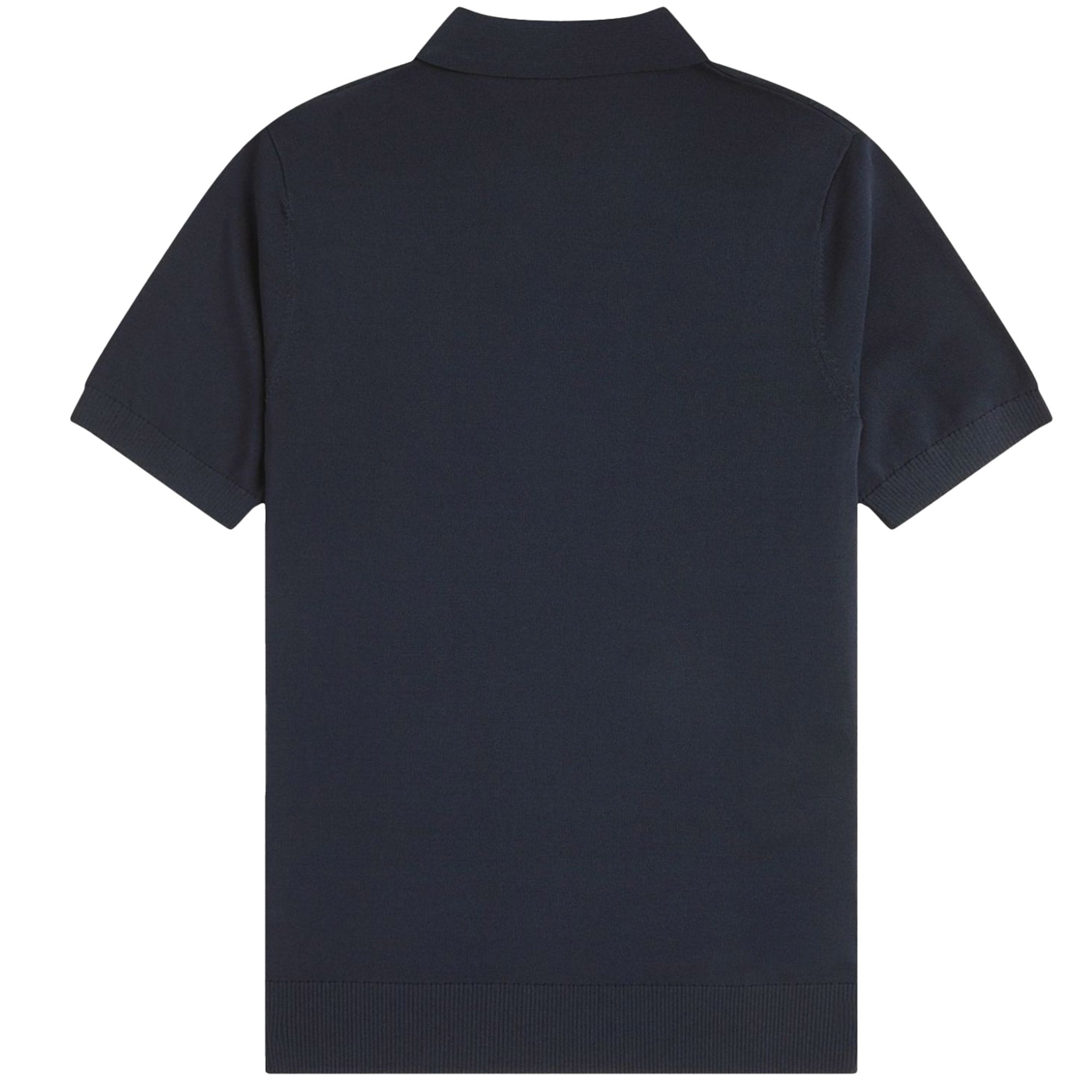 Fred Perry Cable Knitted Shirt - Navy