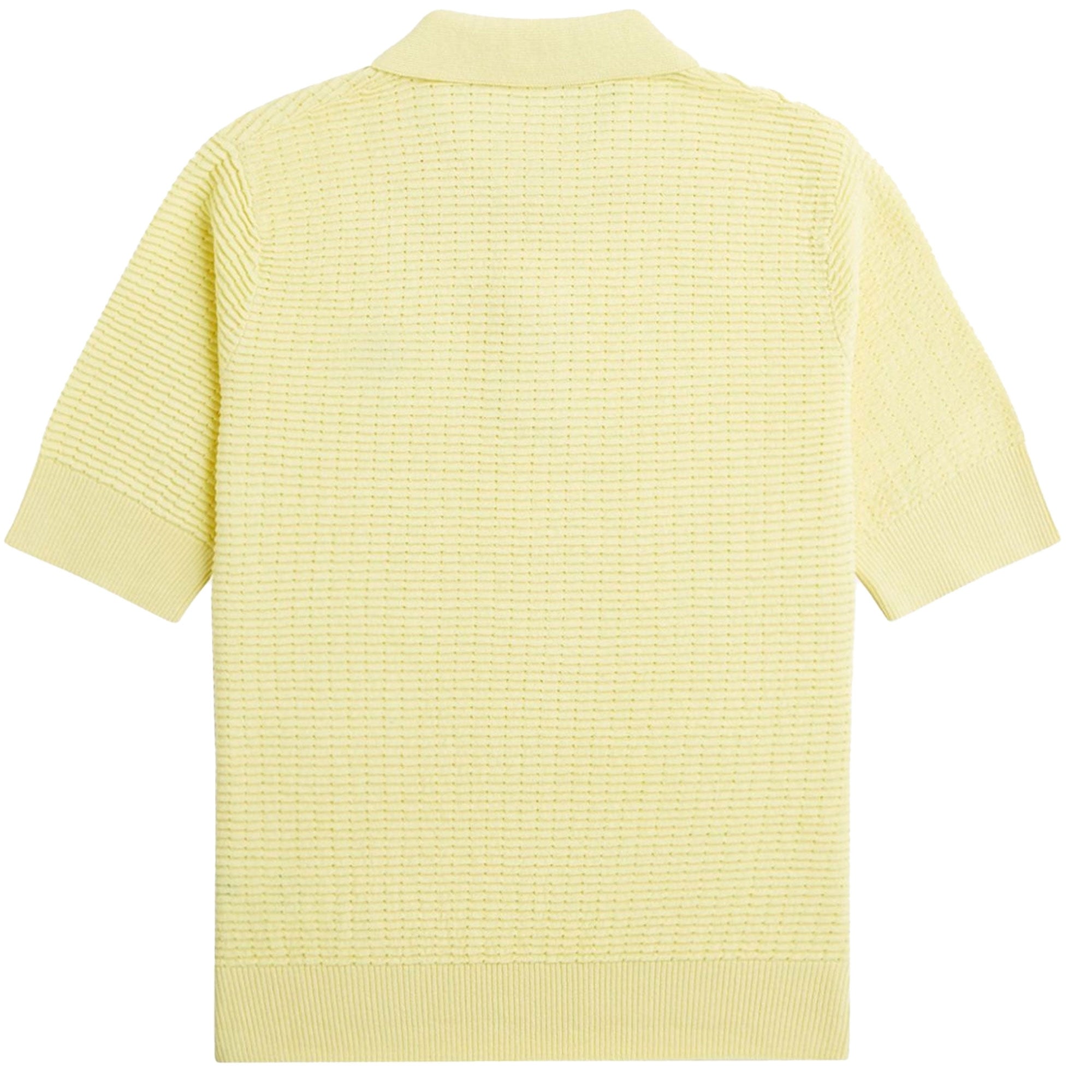 Fred Perry Womens Textured Knit Polo Shirt - Champs Gold