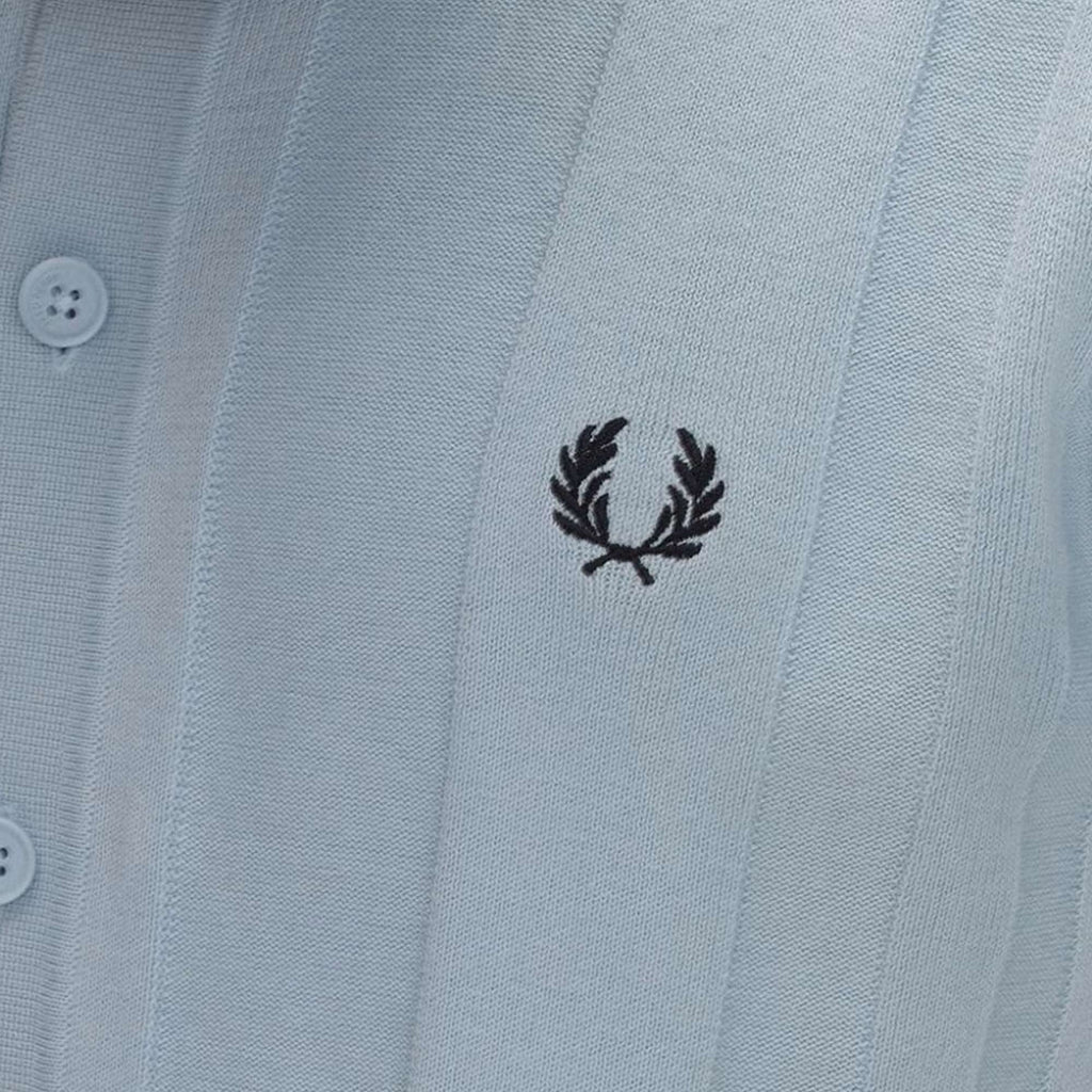 Fred Perry Button Through Shirt - Light Smoke