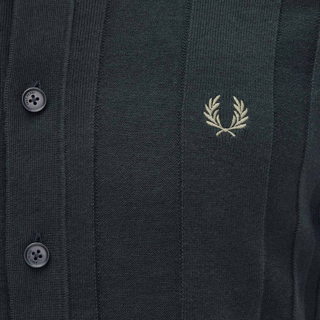 Fred Perry Button Through Shirt - Night Green