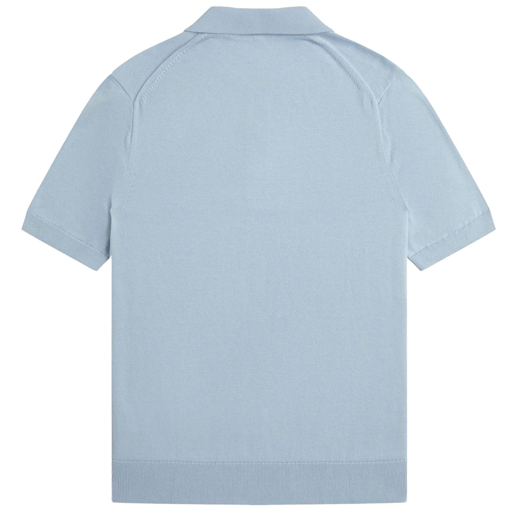 Fred Perry Cotton Knitted Shirt - Light Smoke