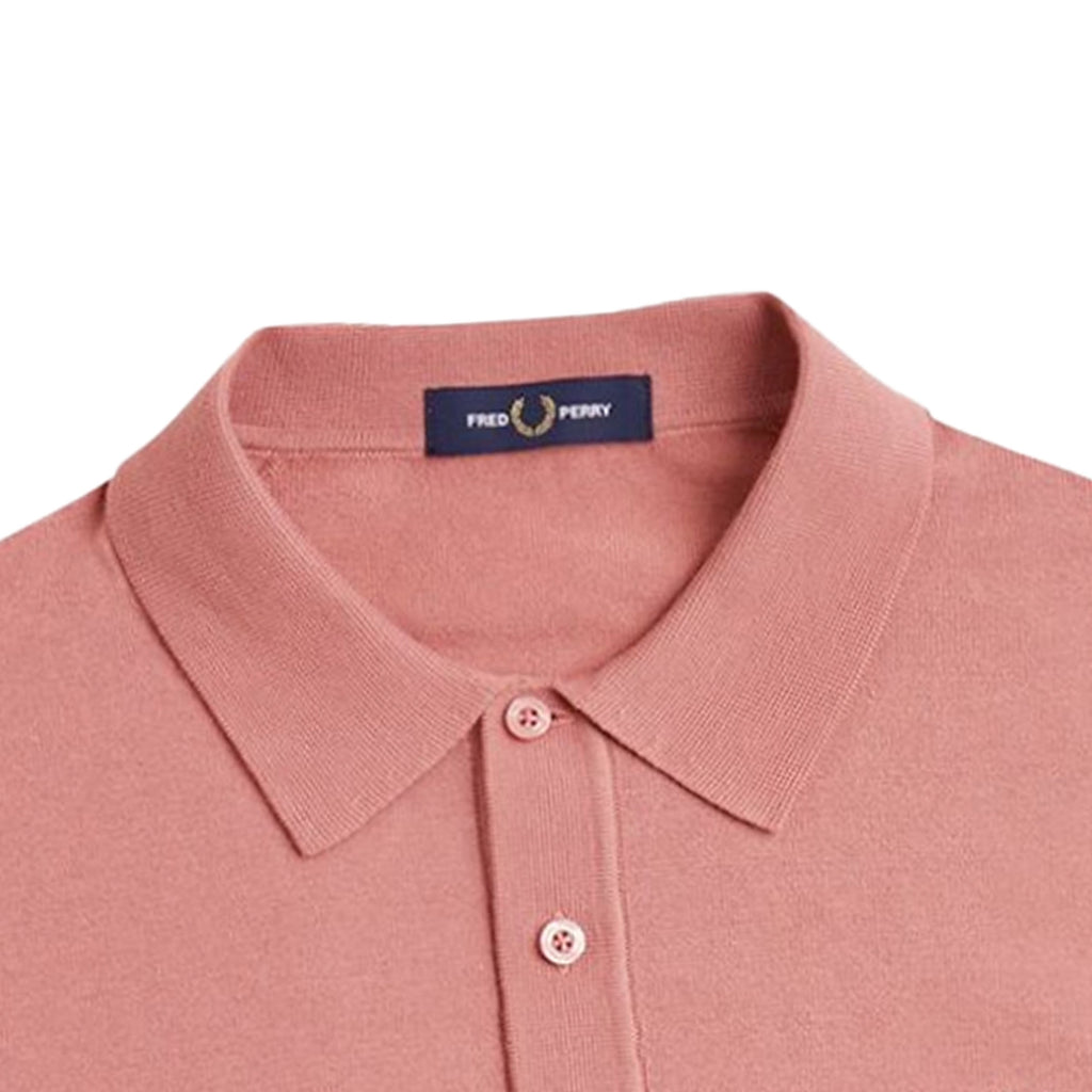 Fred Perry Cotton Knitted Shirt - Putty Pink