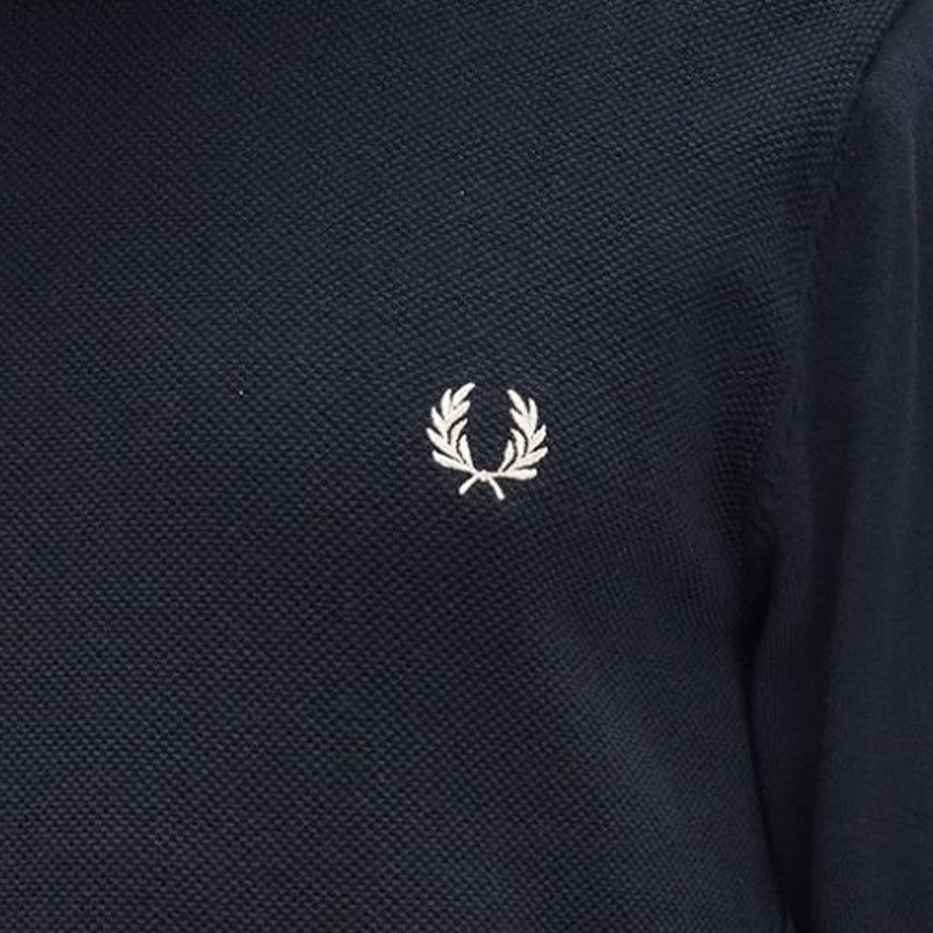 Fred Perry Texture Front Knitted T-Shirt - Navy