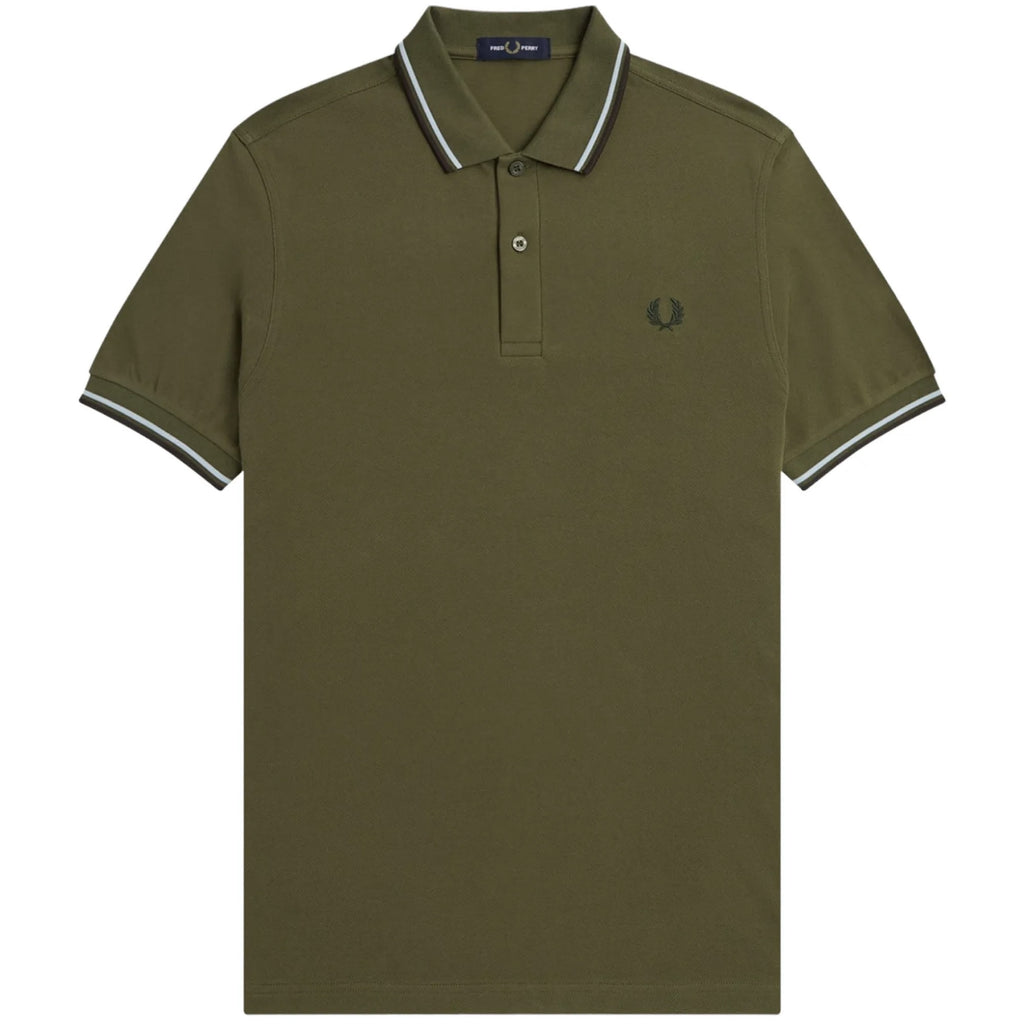 Fred Perry M3600 Twin Tipped Polo Shirt - Green