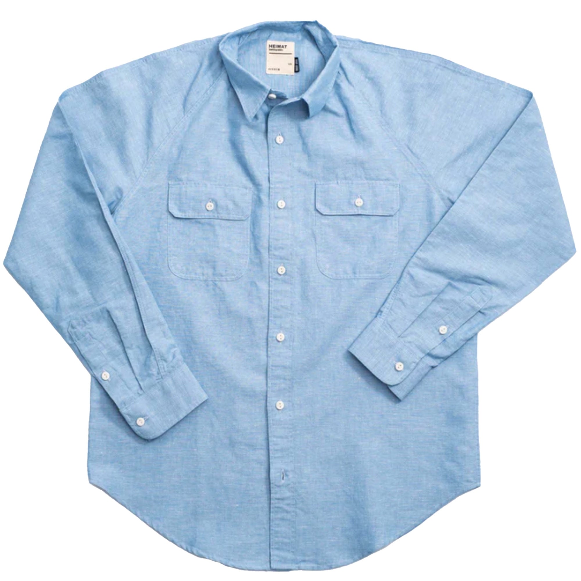 Heimat Cotton Hemp Chambray Shirt - Trail Blue
