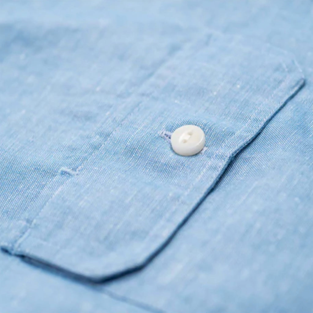 Heimat Cotton Hemp Chambray Shirt - Trail Blue