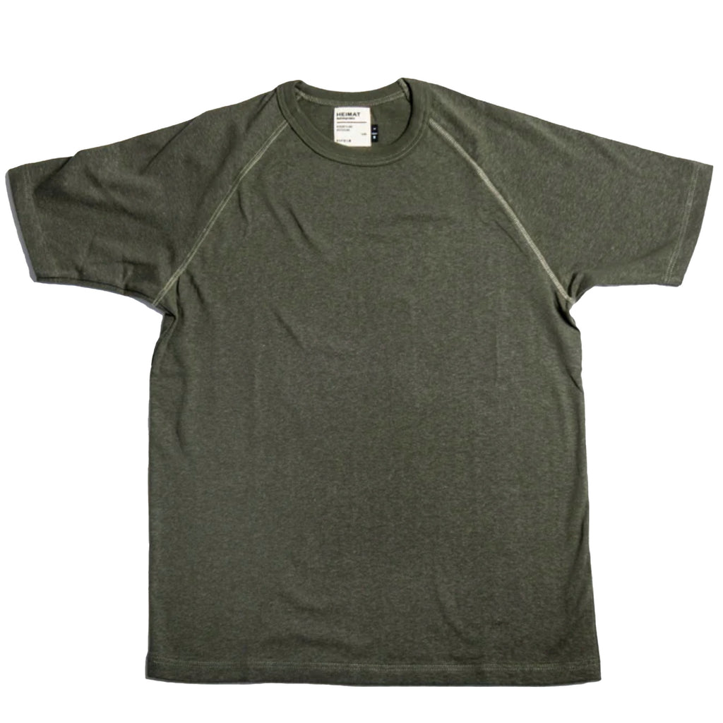 Heimat Cotton Hemp Short Sleeve T-Shirt - Military Green