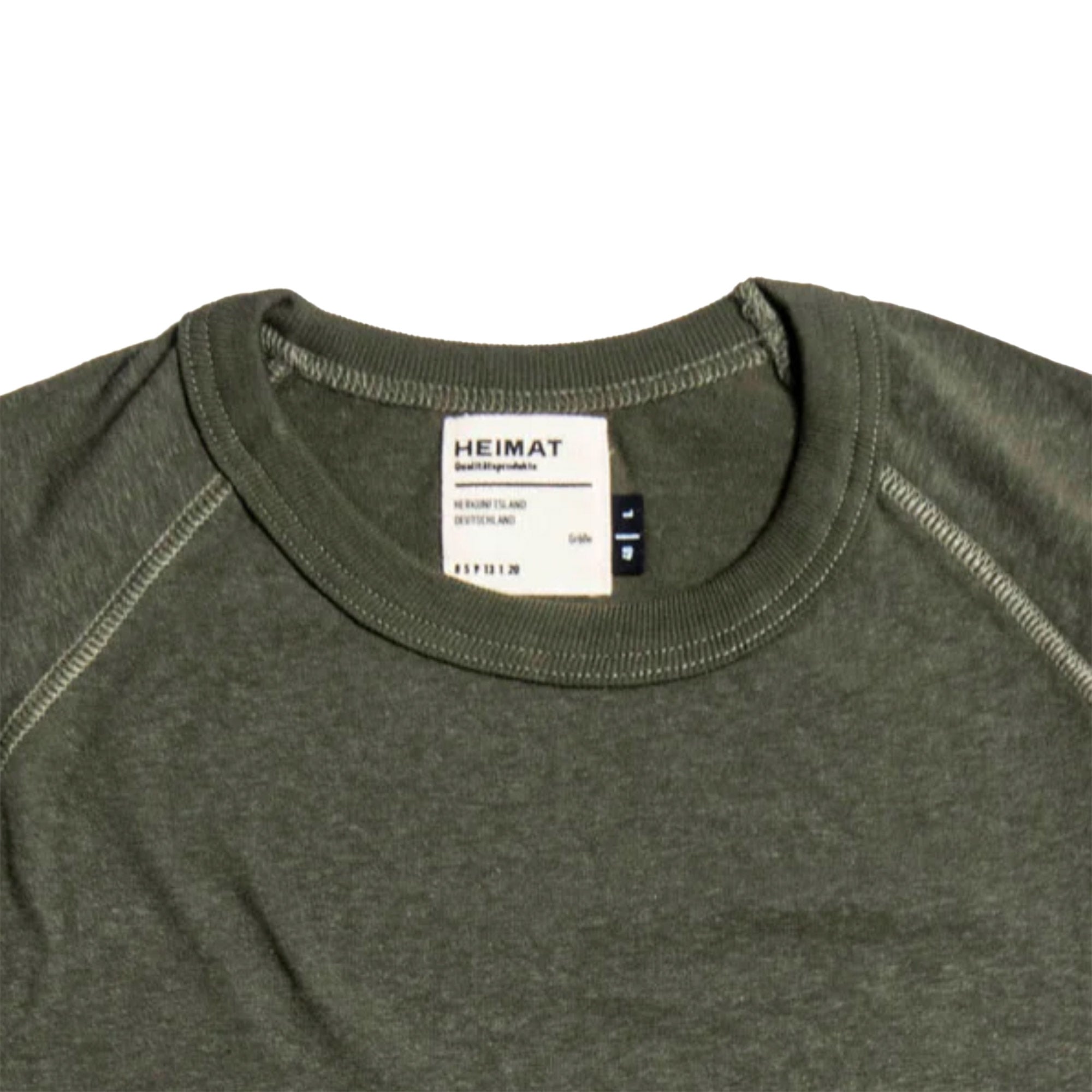 Heimat Cotton Hemp Short Sleeve T-Shirt - Military Green