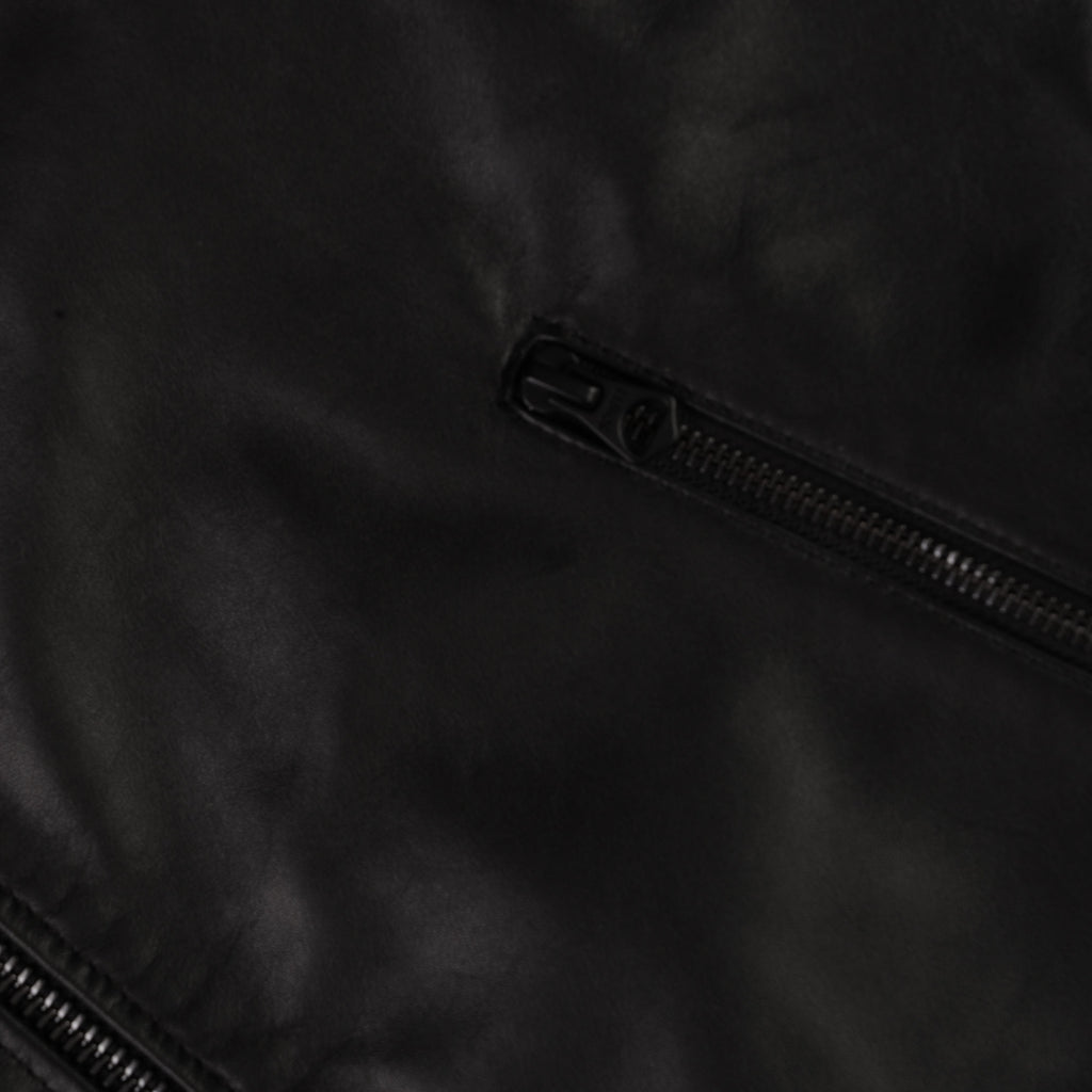 Schott NYC Leather Biker Jacket - Black