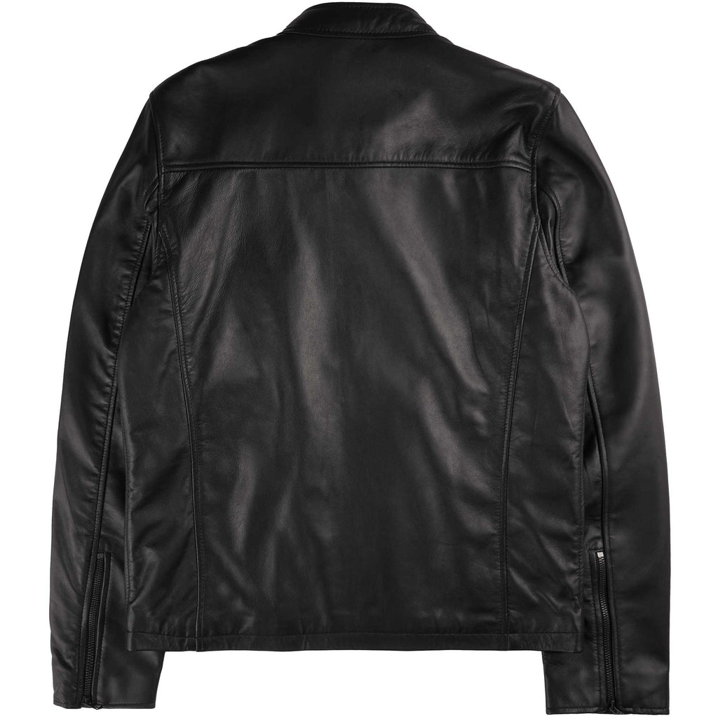 Schott NYC Leather Biker Jacket - Black