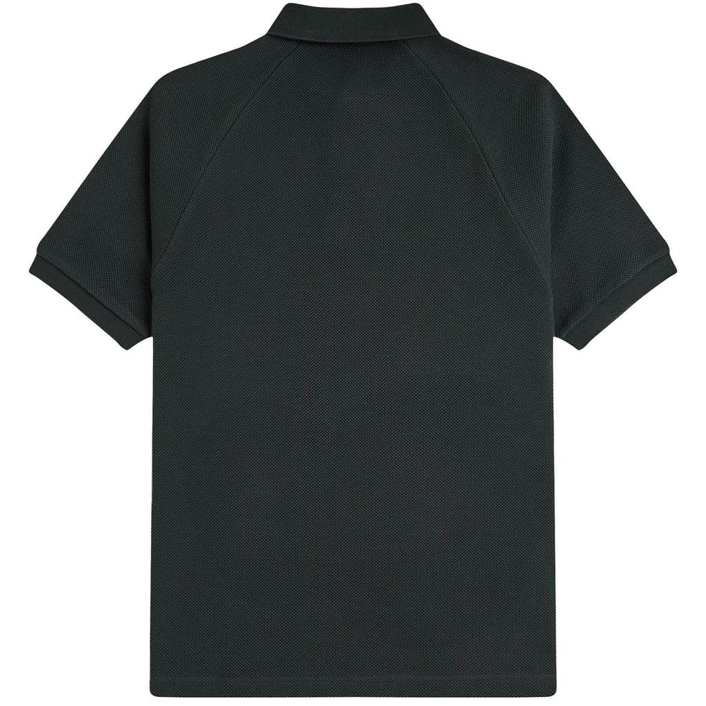 Fred Perry Waffle Stitch Knitted Shirt - Night Green