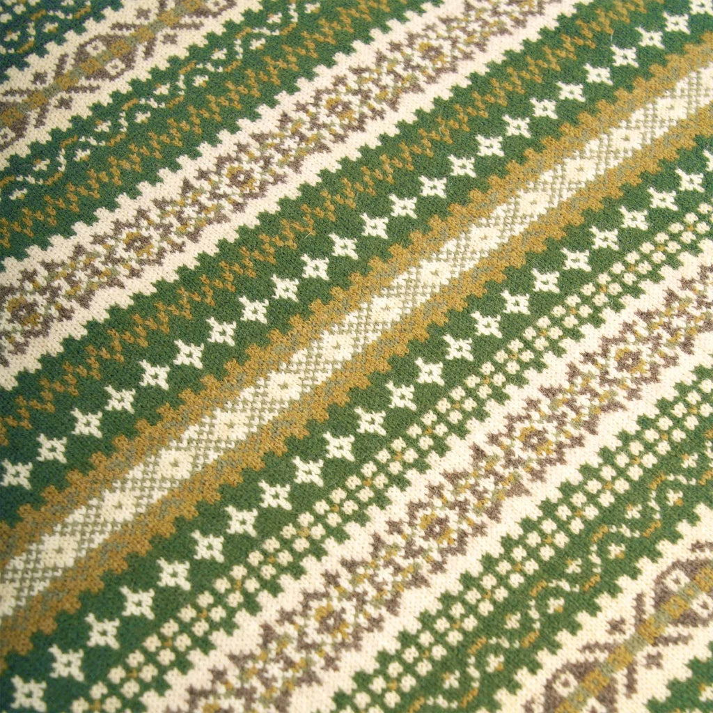 Real Hoxton Fair Isle V-Neck Slipover - Green