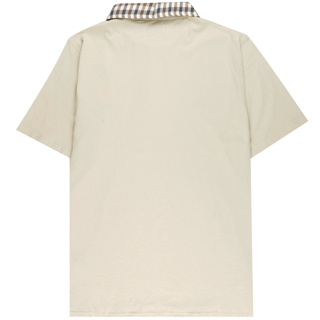 Aquascutum Supima Club Check Polo Shirt - Beige