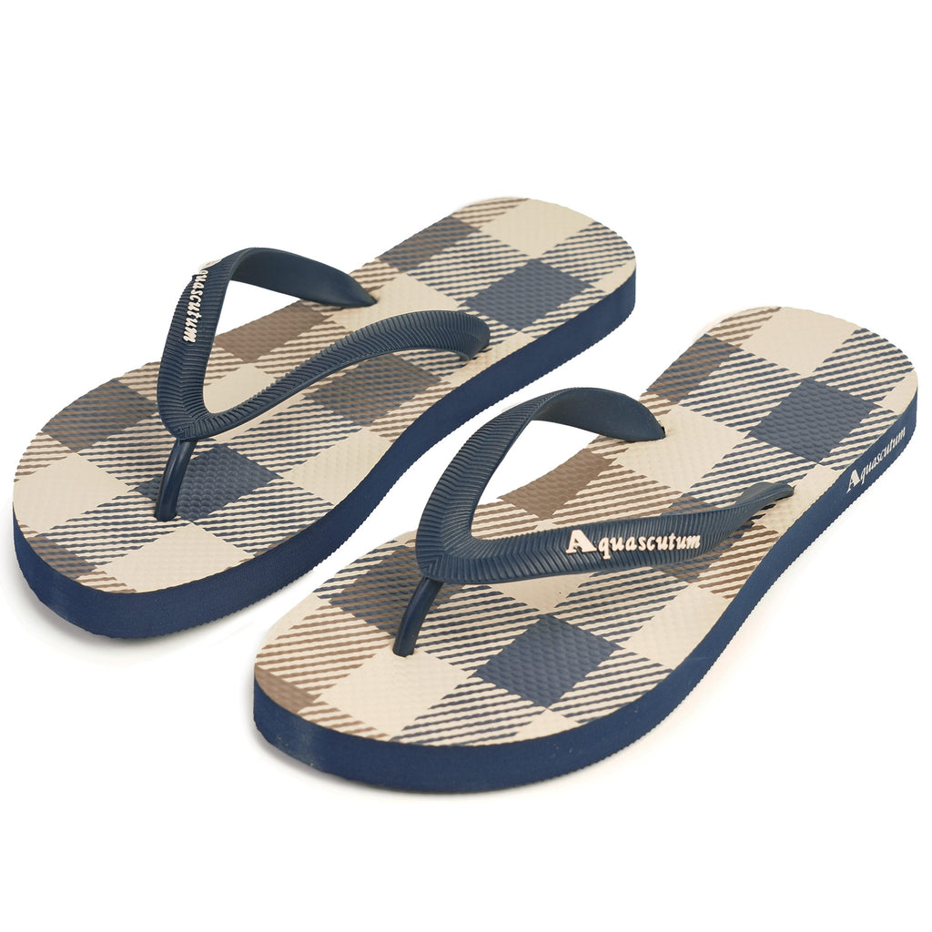 Aquascutum Macro Iconic Flip Flops - Navy