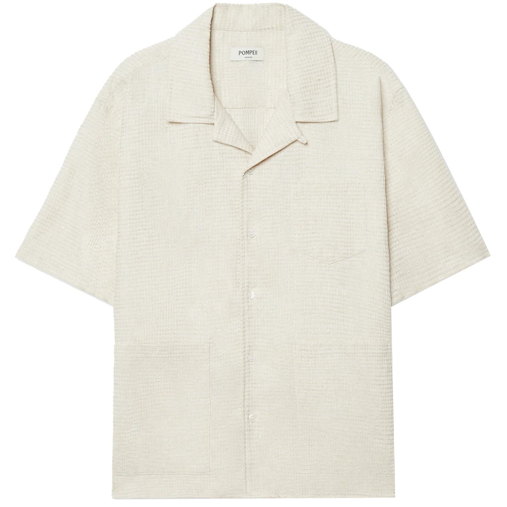 Pompeii Guayabera Shirt - Beige