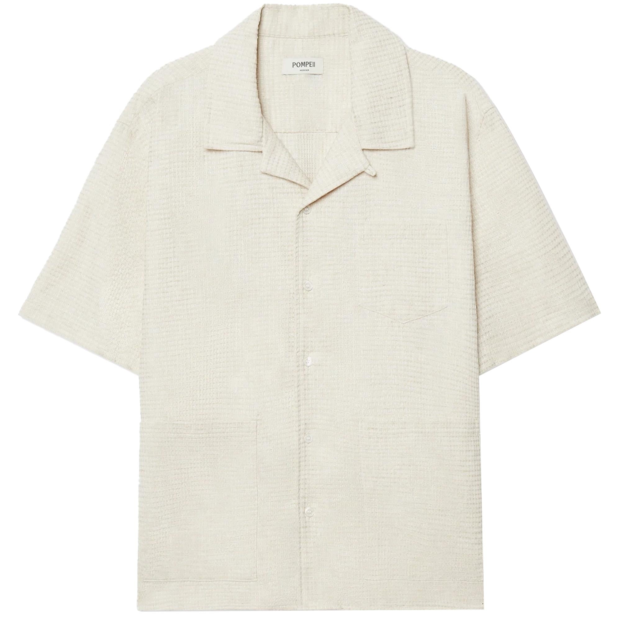Pompeii Guayabera Shirt - Beige