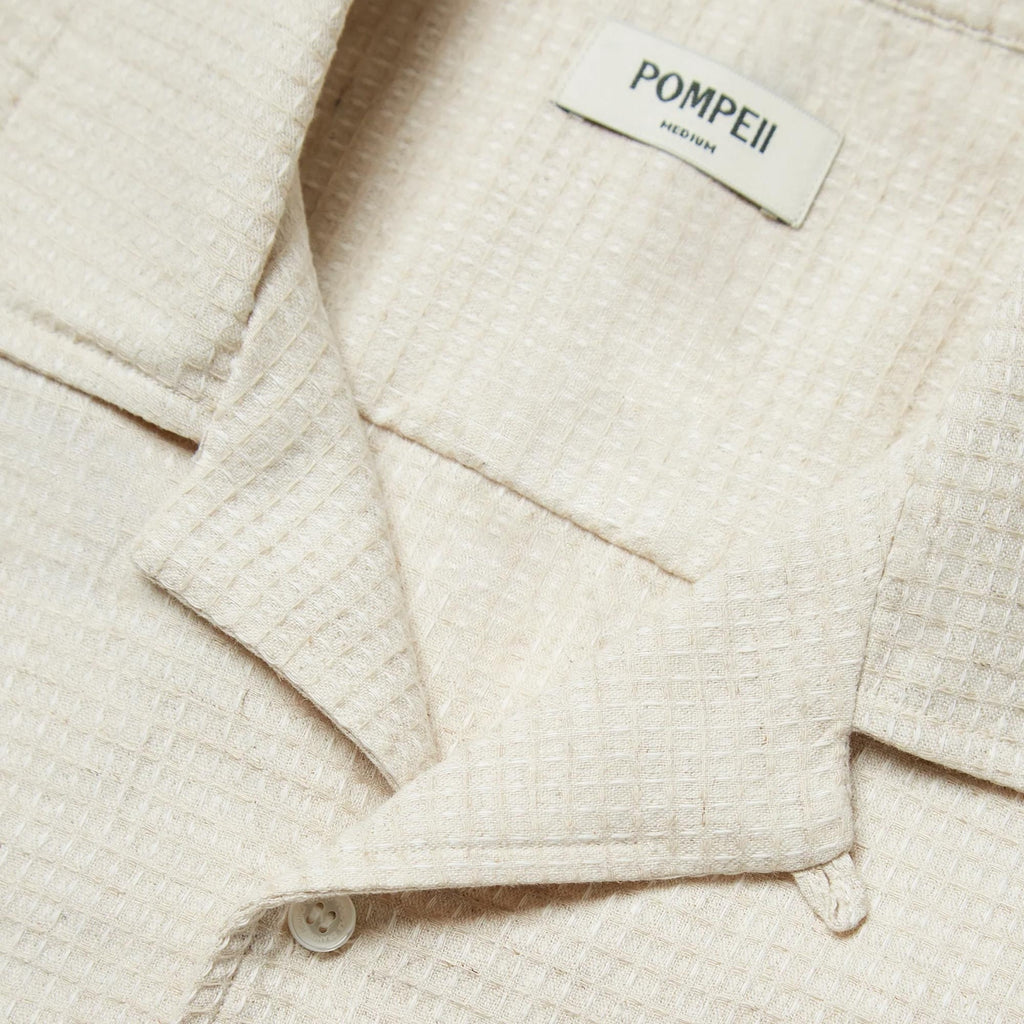 Pompeii Guayabera Shirt - Beige