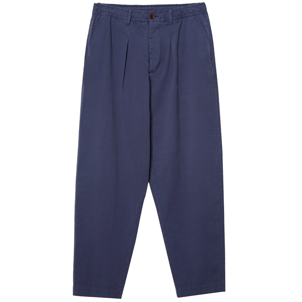 Pompeii Seersucker Trousers - Navy