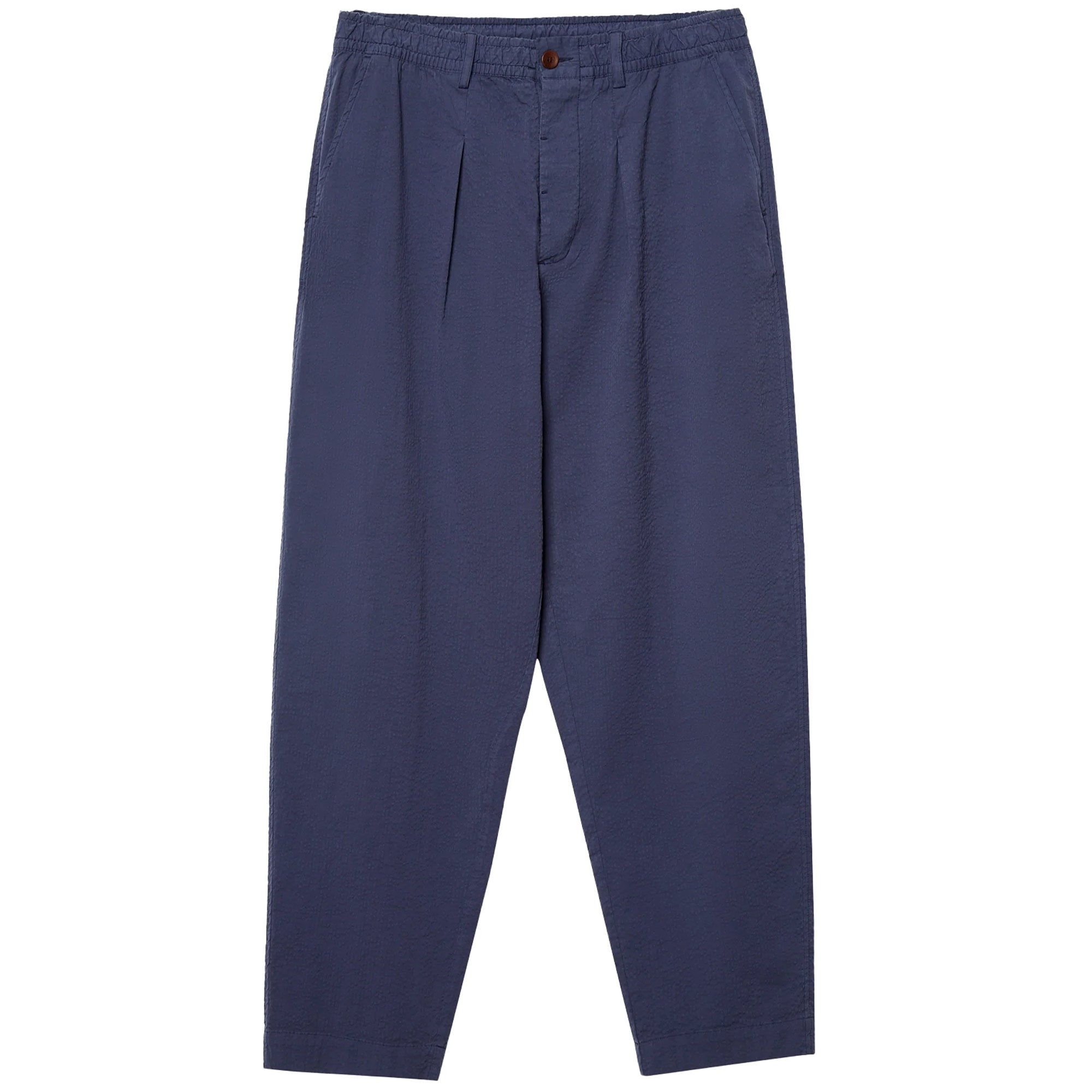 Pompeii Seersucker Trousers - Navy