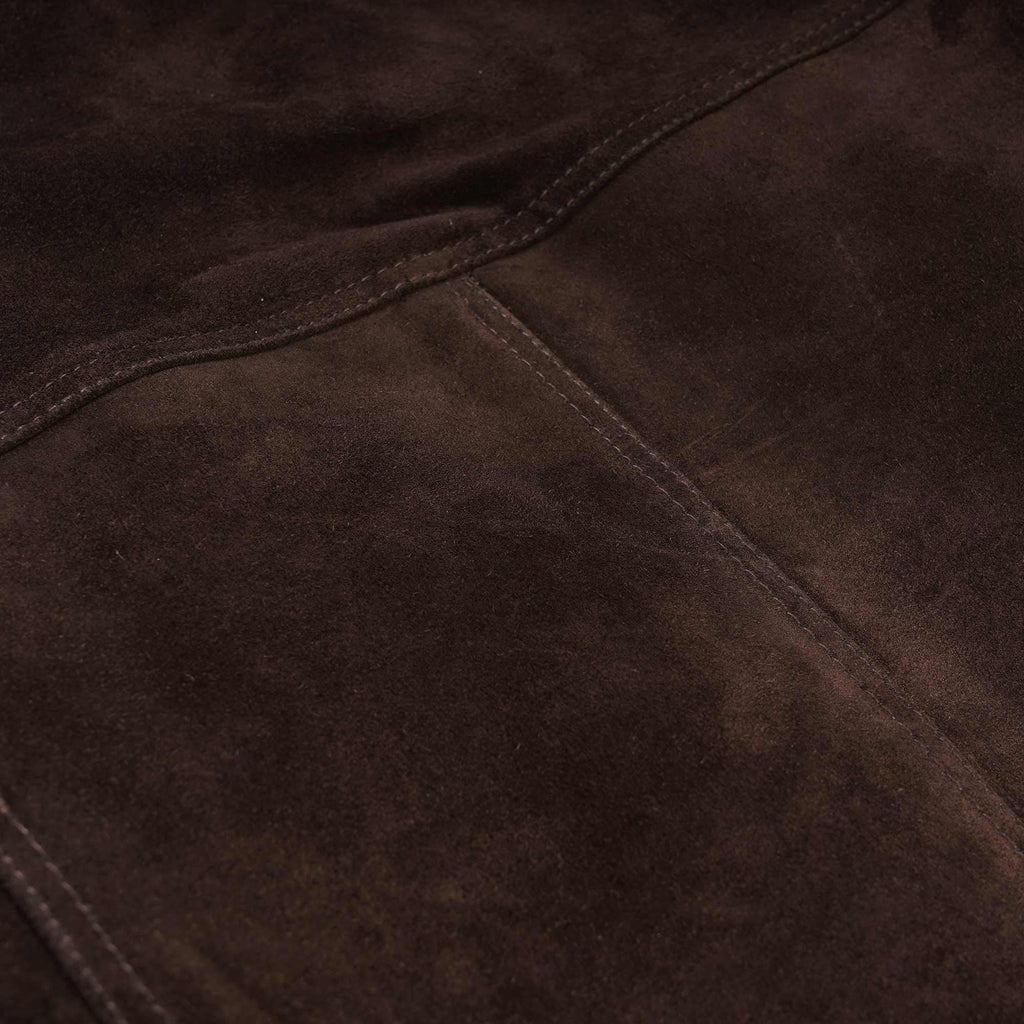 Real Hoxton Suede Bomber Jacket - Brown