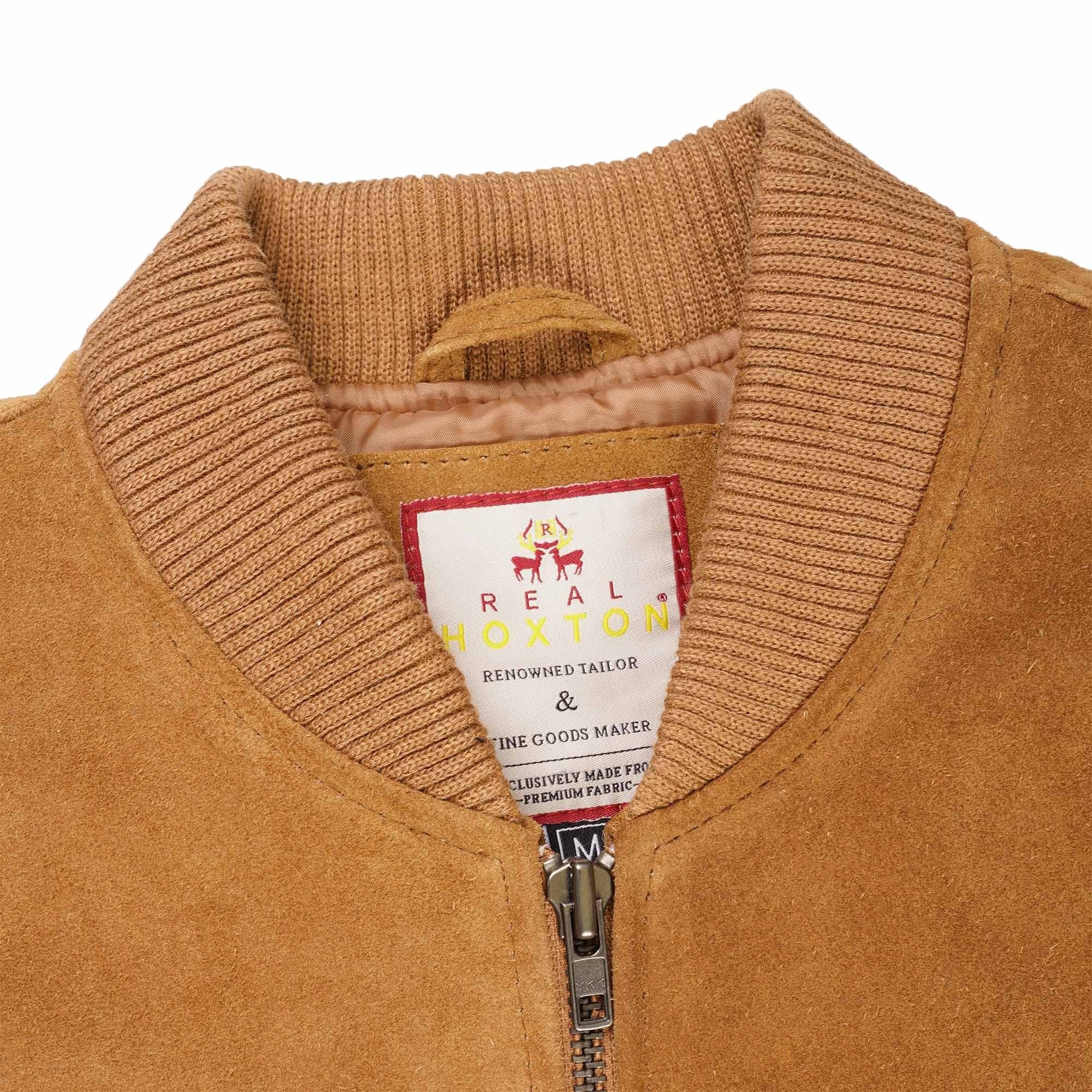 Suede Bomber Jacket - Tan