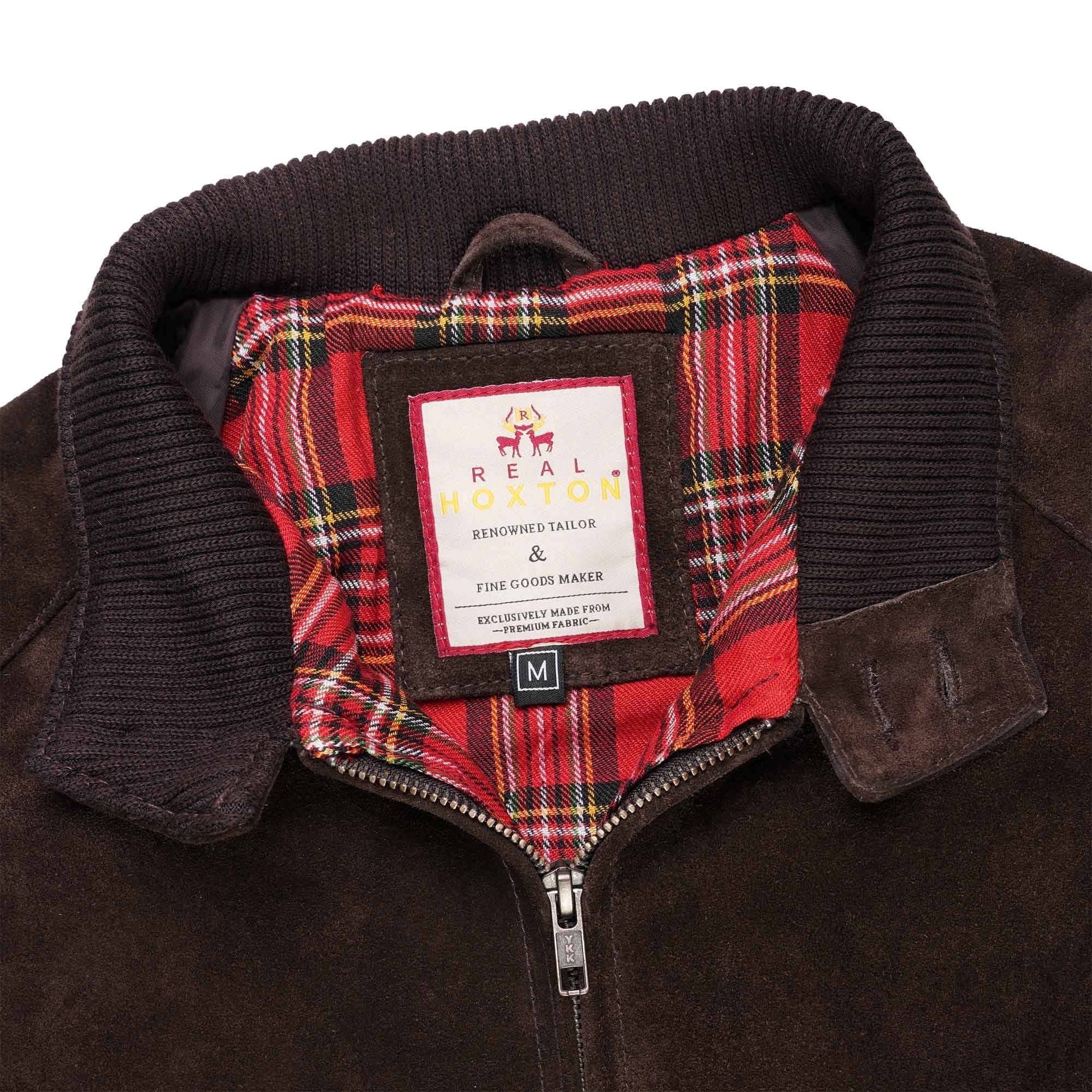 Suede Harrington Jacket - Brown