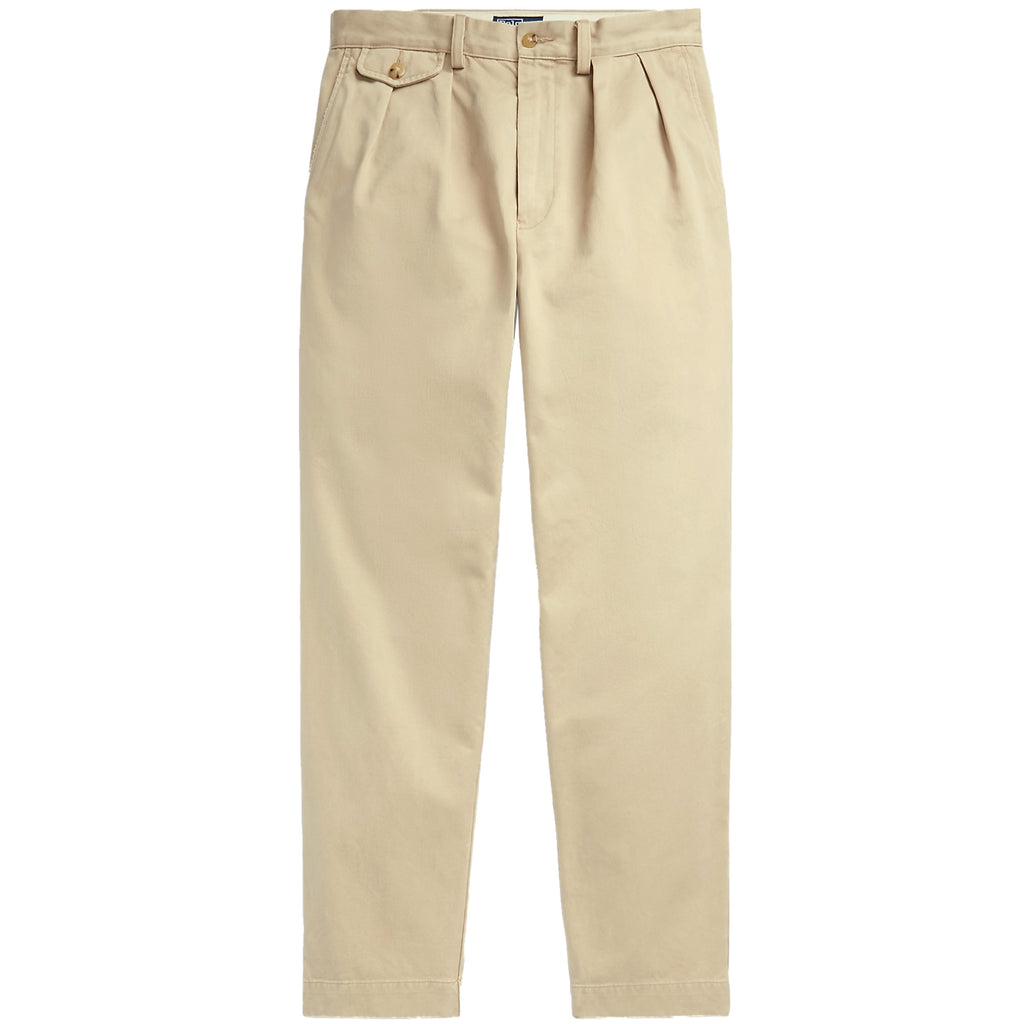 Polo Ralph Lauren Whitman Relaxed Fit Pleated Trousers - Khaki