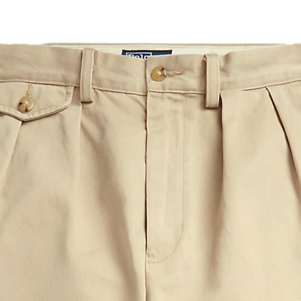 Polo Ralph Lauren Whitman Relaxed Fit Pleated Trousers - Khaki
