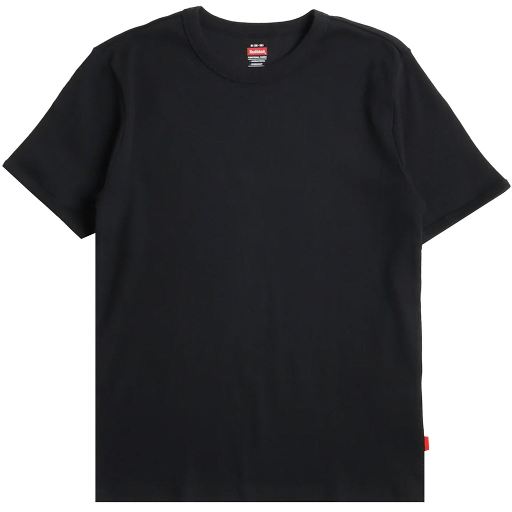 Healthknit Heavyweight Rib Crew T-Shirt - Black