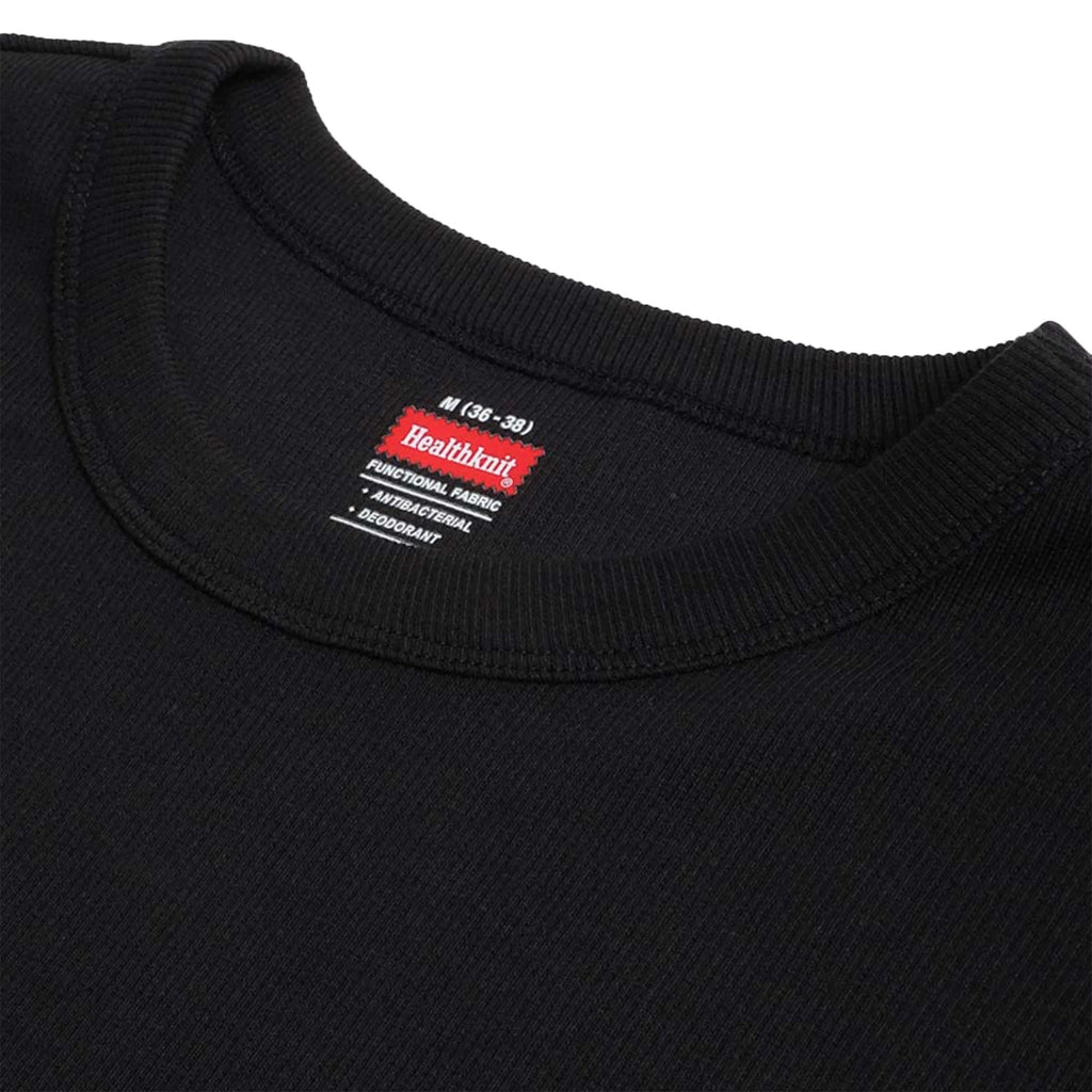Healthknit Heavyweight Rib Crew T-Shirt - Black