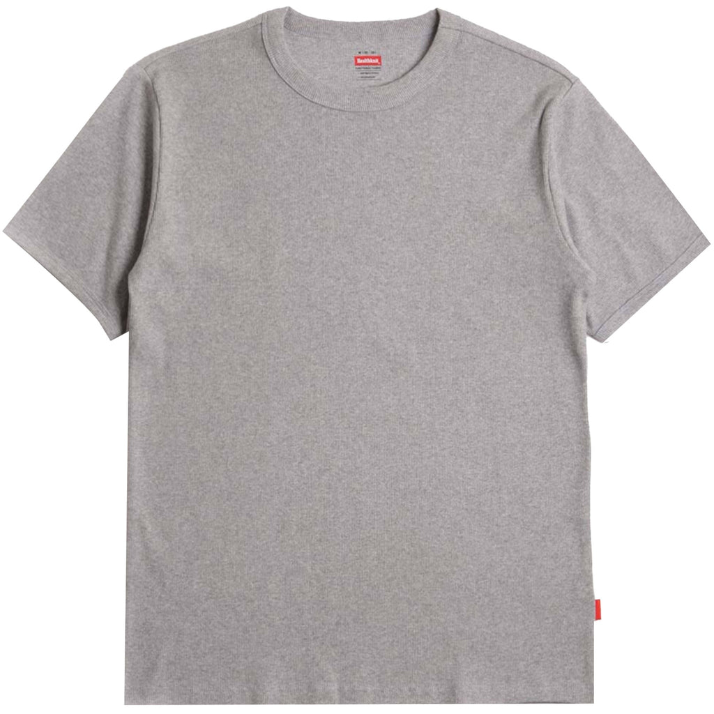 Healthknit Heavyweight Rib Crew T-Shirt - Heather Grey