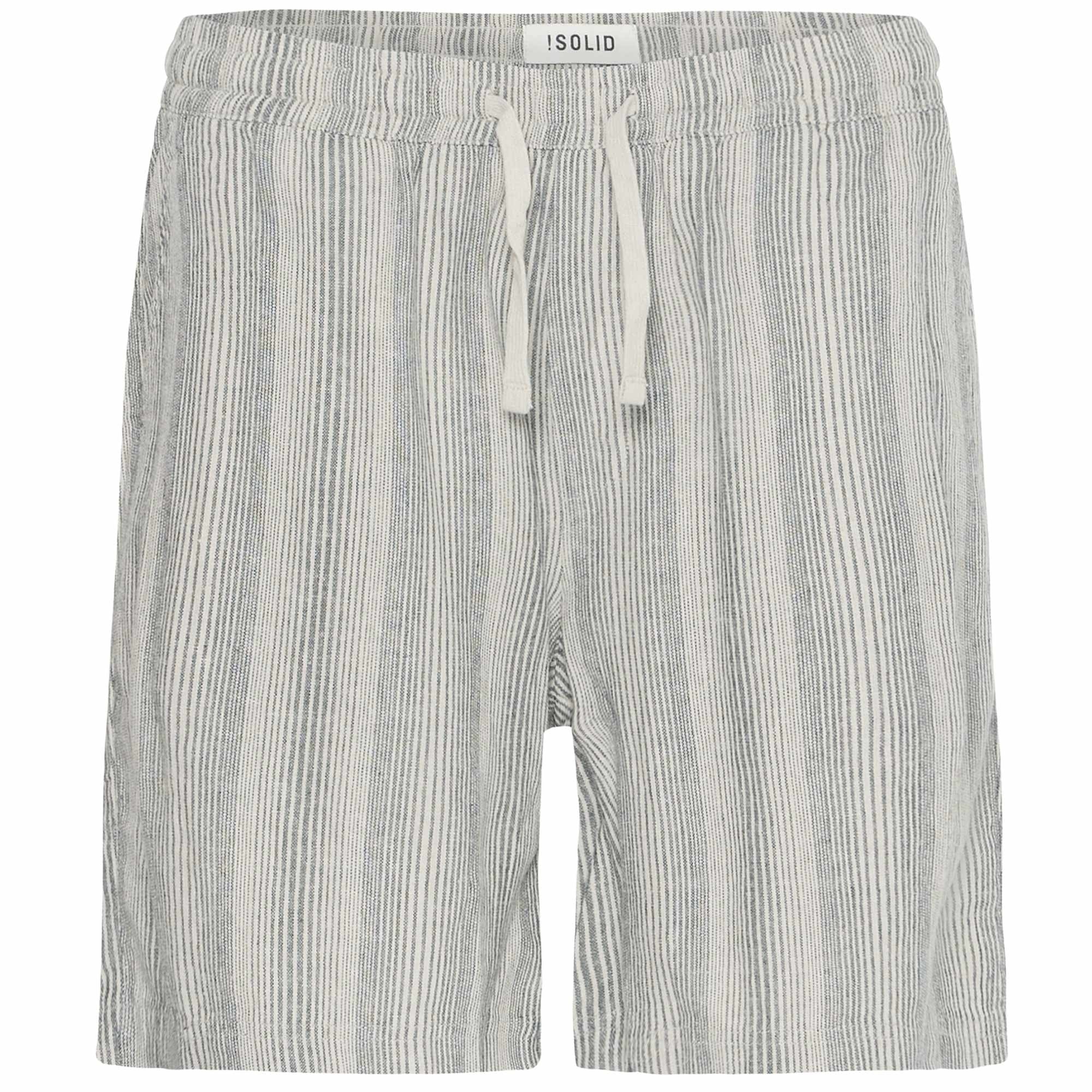 Solid Clothing Liam Stripe Shorts - Grey Navy